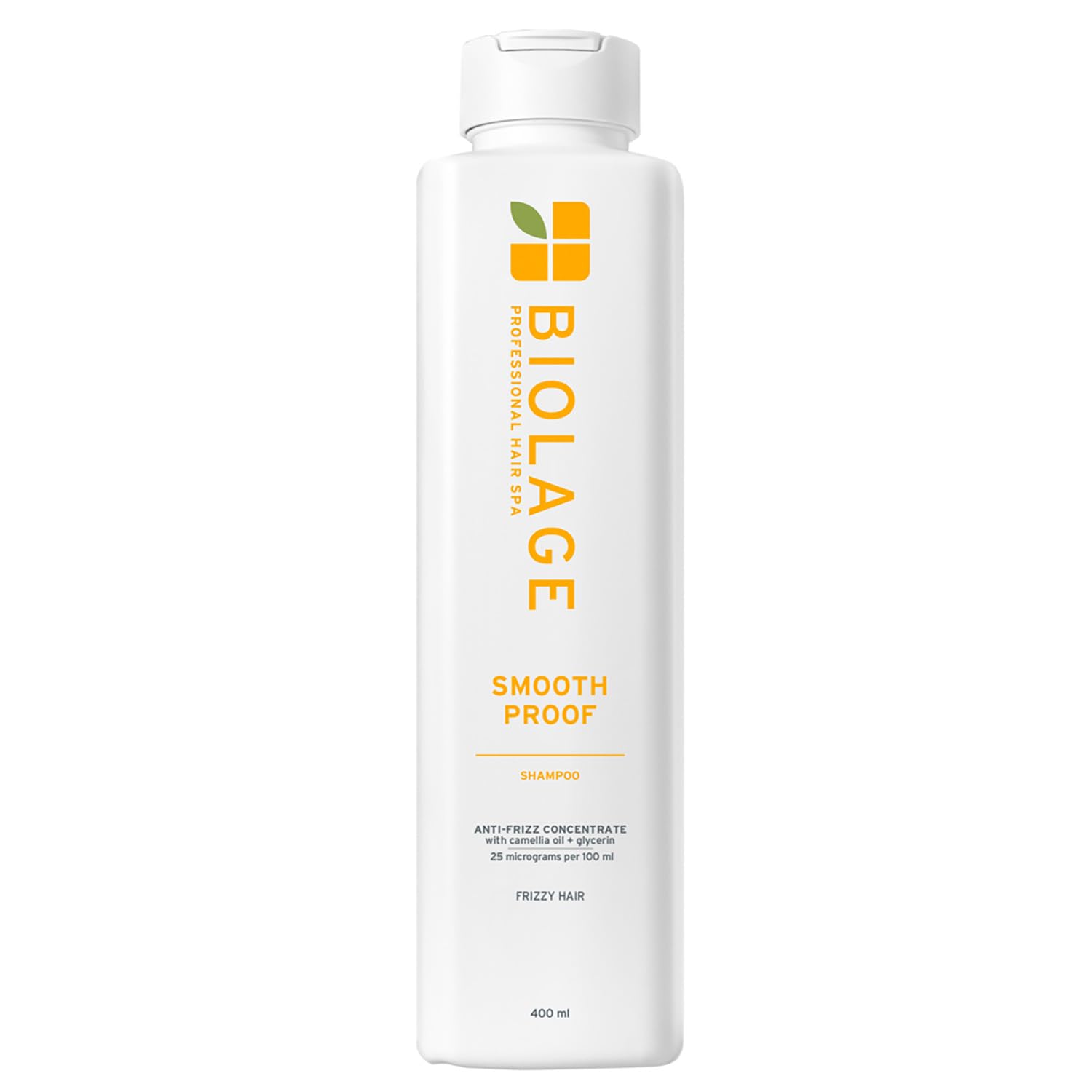 Biolage anti-frizz shampoo with camellia and glycerin bottle