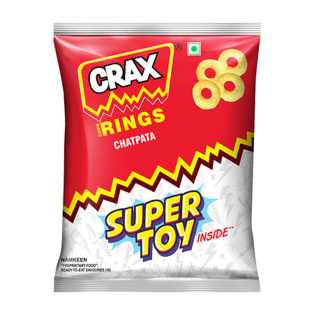 Crax Corn Rings, Chatpata, 24g