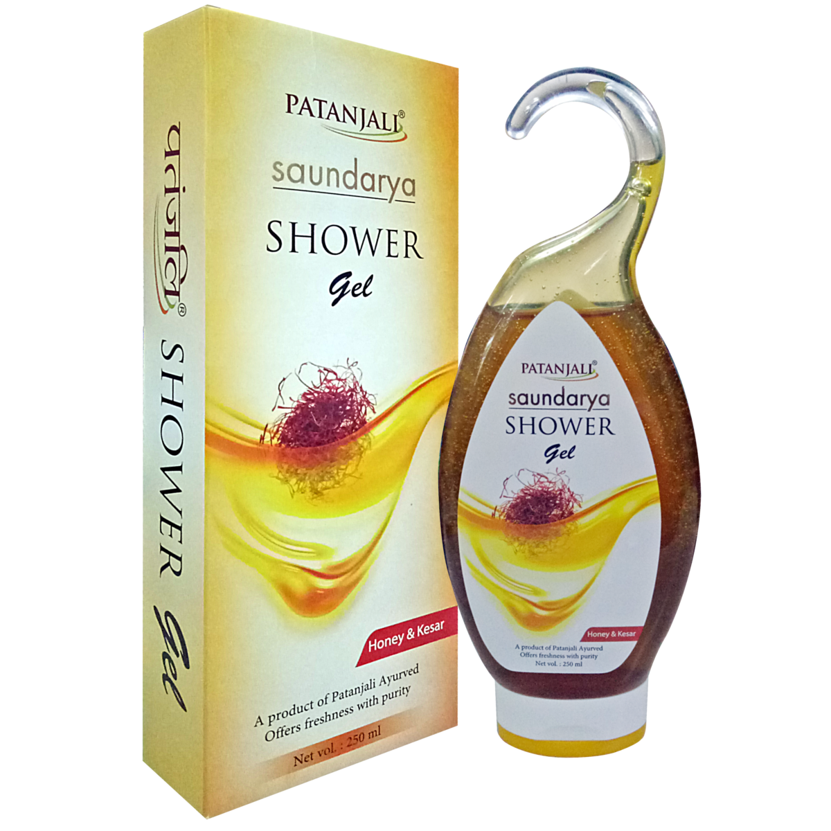 Patanjali honey shower gel bottle for dry skin care
