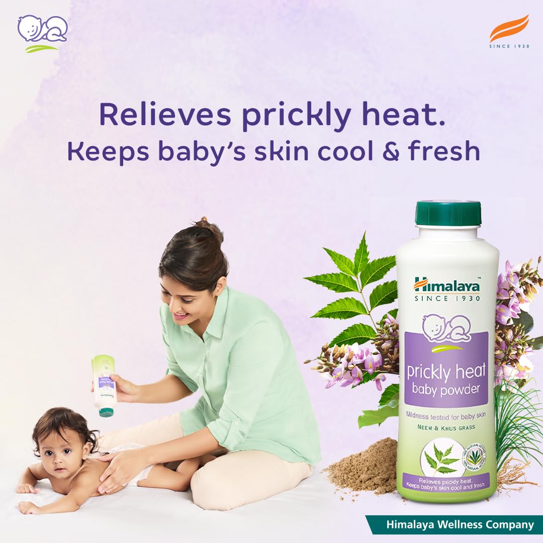 Himalaya Baby Prickly Heat Powder with Vetiver and Neem, Pack of 1 - 200g – view 2