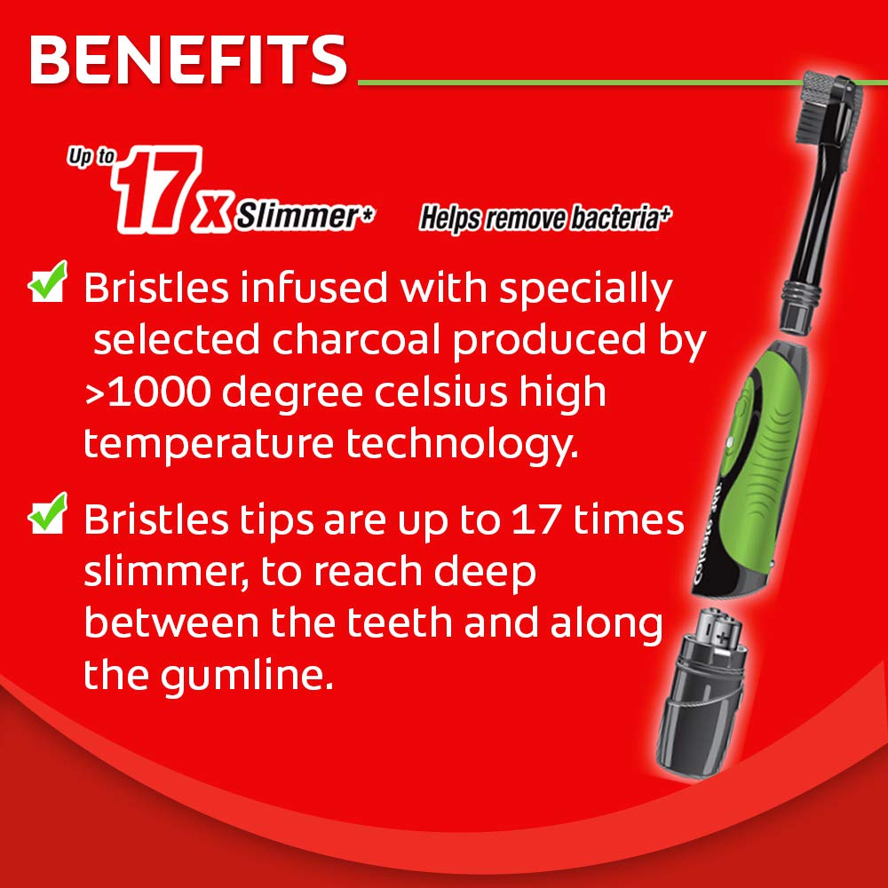 Colgate 360 Charcoal Battery Powered Electric Toothbrush Replacement Brush Head – view 3
