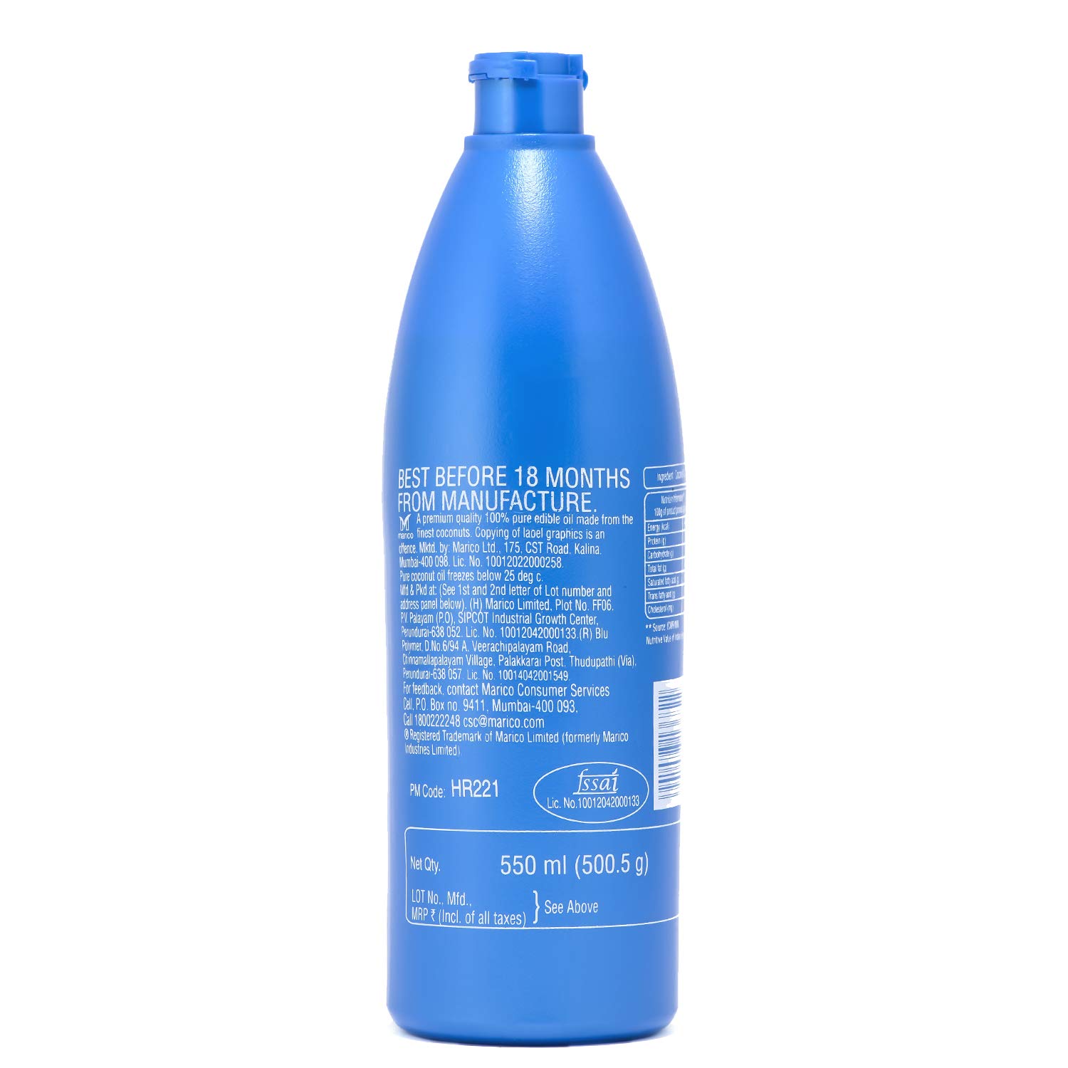Parachute 100 % Pure Coconut Oil, 550 ml (Bottle) – view 2