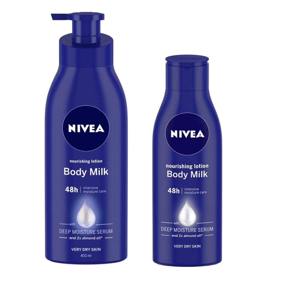 Nivea moisturizing body milk duo pack for dry skin