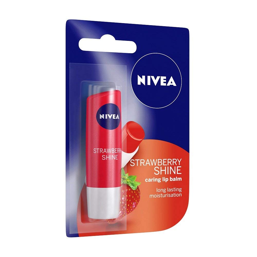 Nivea Strawberry Fruit Shine Lip Care, 4g (Pack of 3) – view 3