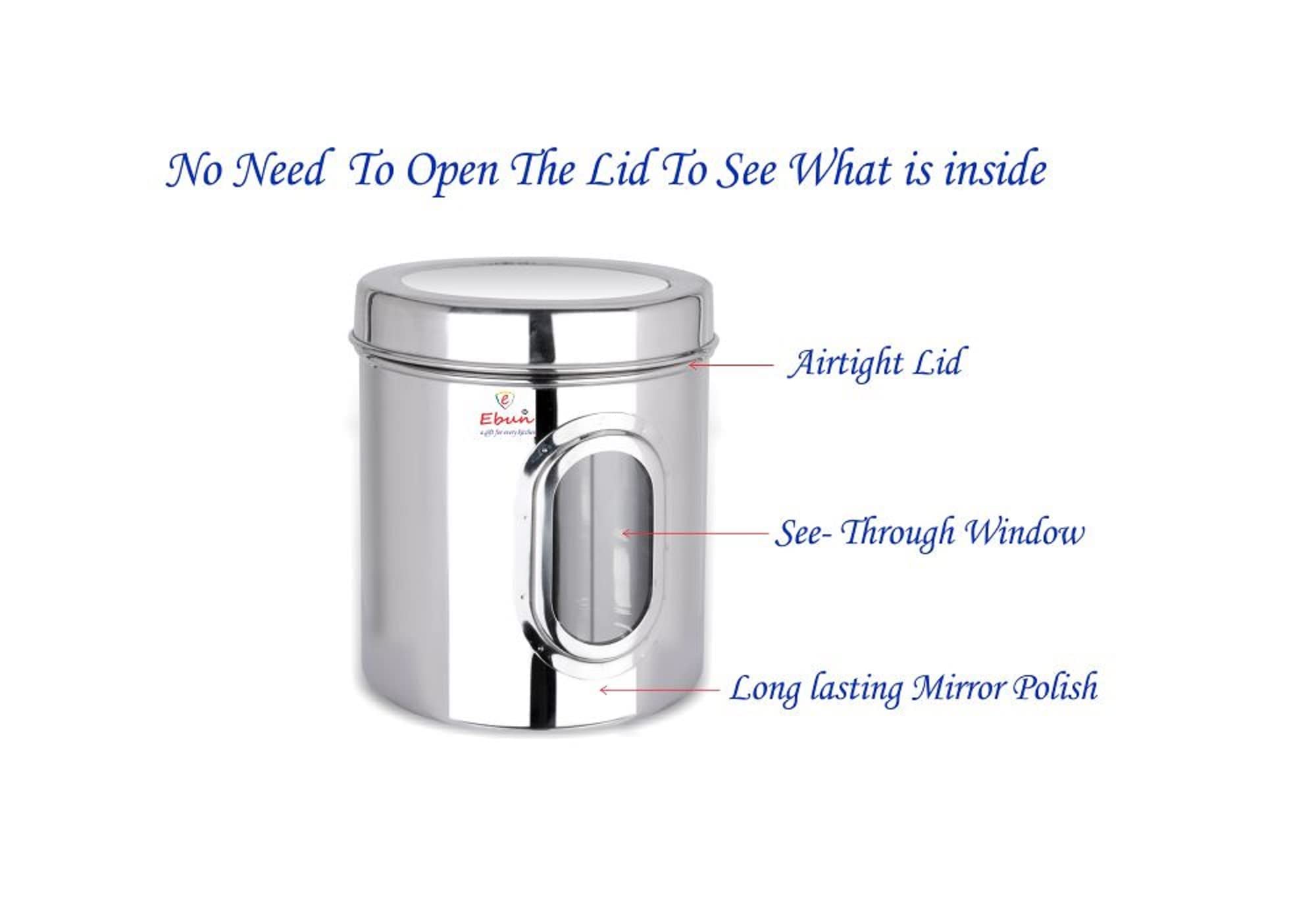 Ebun Stainless Steel See Through Transparent Containers – view 4