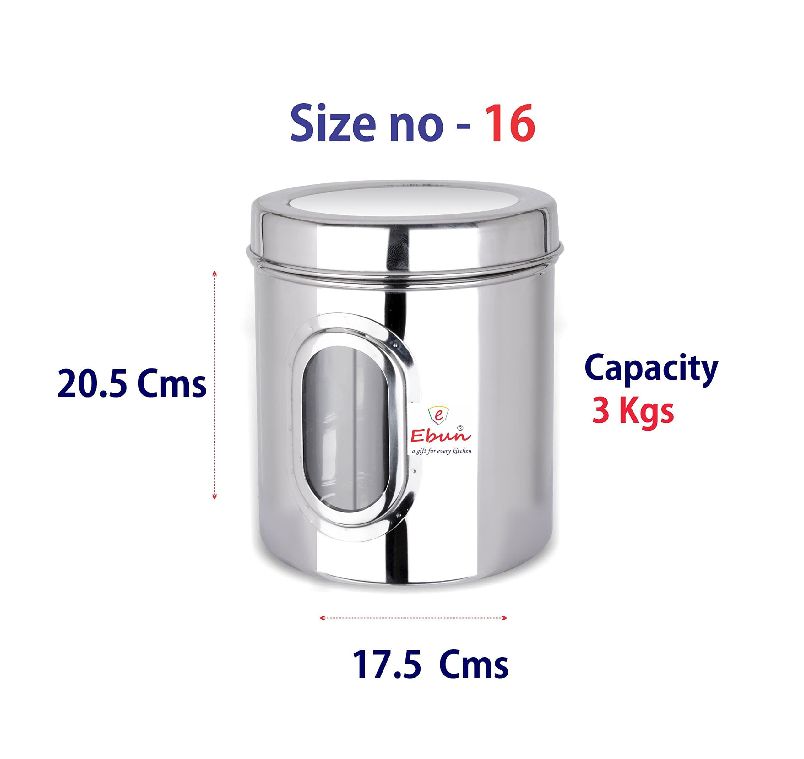 Ebun Stainless Steel See Through Transparent Containers – view 5