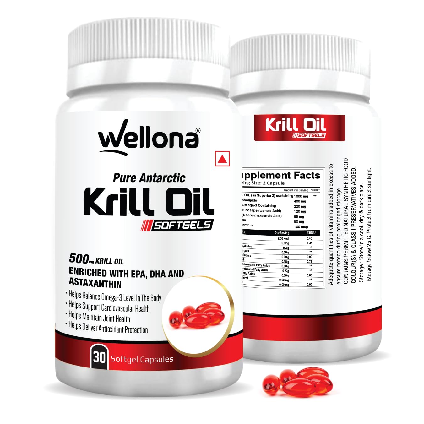Wellona Pure Antarctic Krill Oil 500 mg – view 2