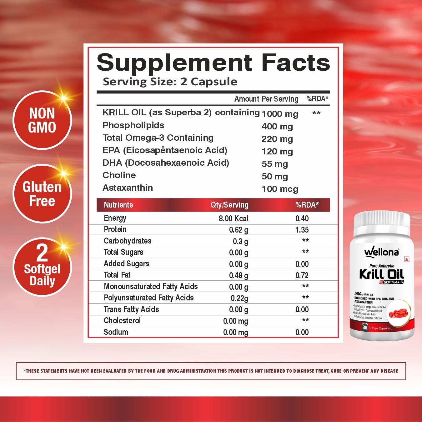 Wellona Pure Antarctic Krill Oil 500 mg – view 8