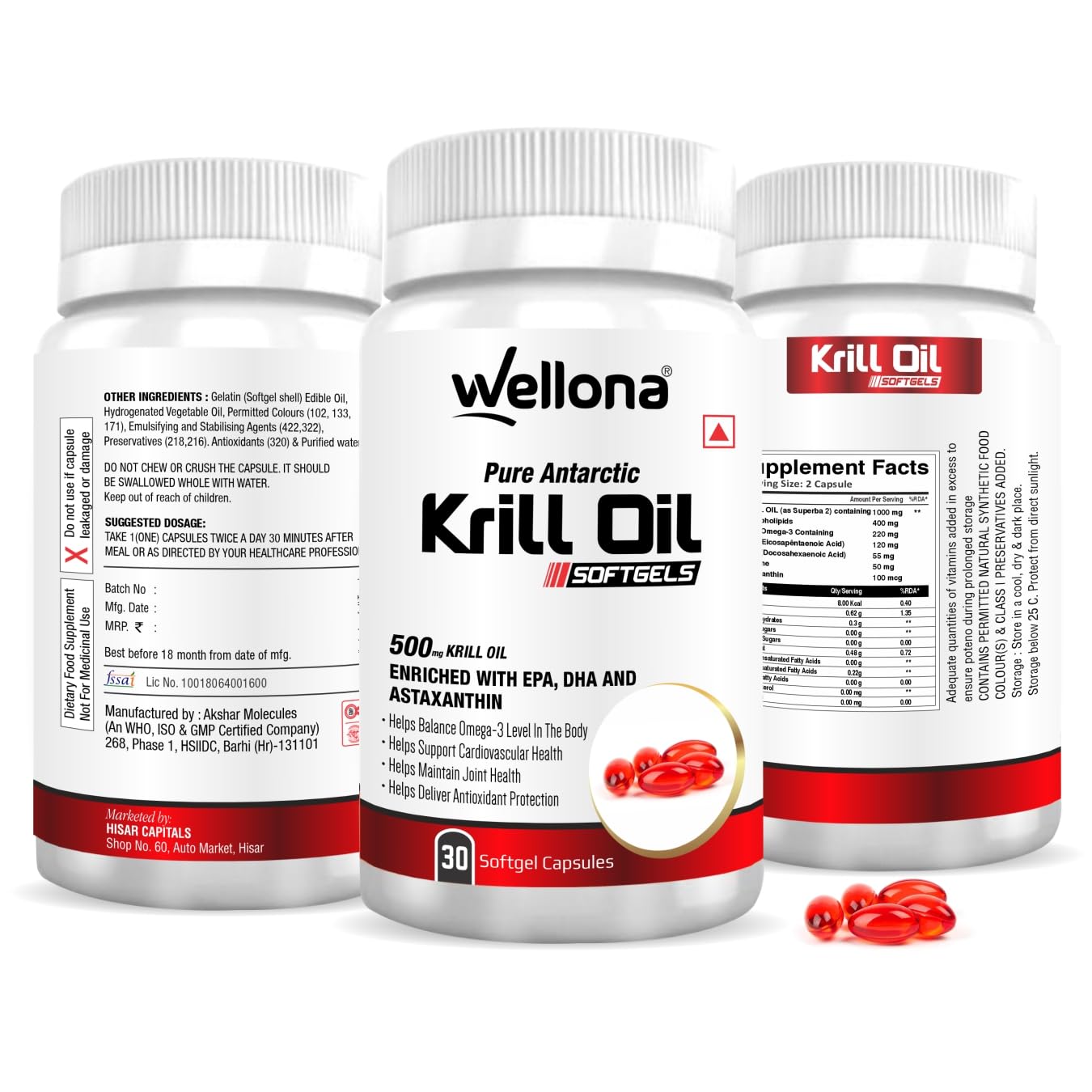 Wellona Pure Antarctic Krill Oil 500 mg – view 9