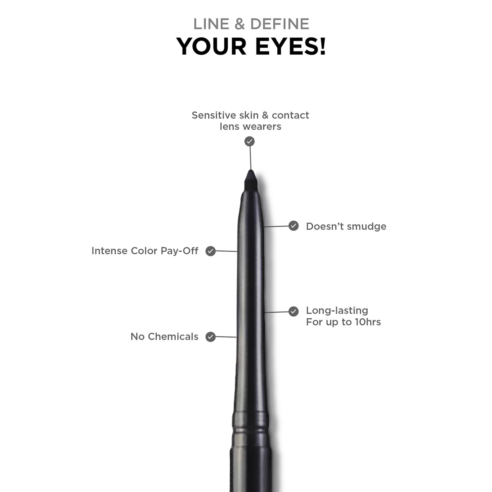 Colorbar Mesmereyes Opaque Pencil Kajal, Black 001, 0.35G – view 2