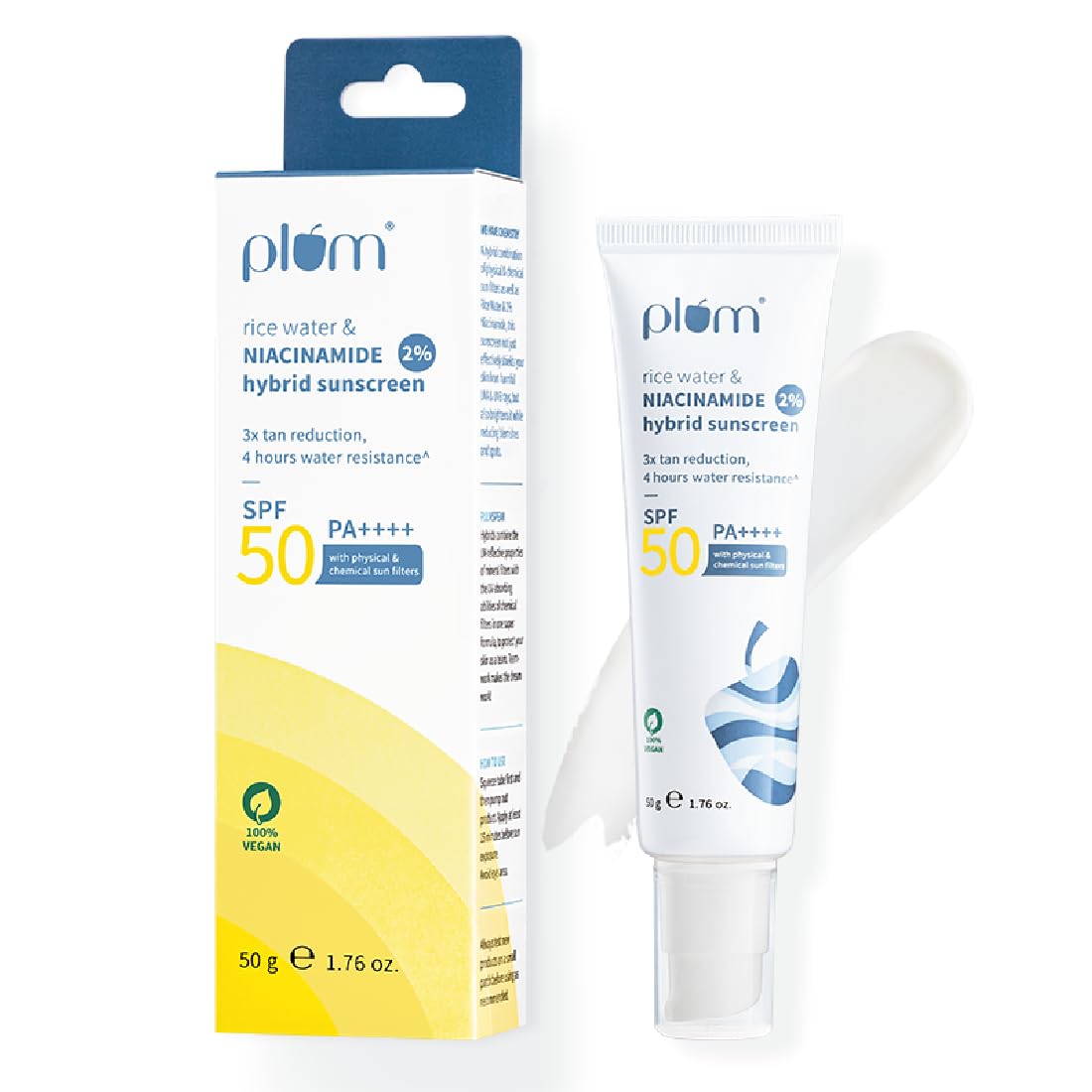 Plum lightweight SPF 50 face sunscreen with rice water