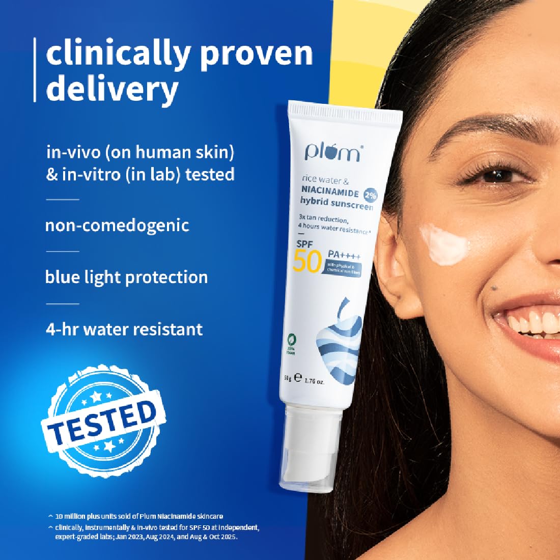 Plum SPF 50 PA++++ Sunscreen with 2% Niacinamide & Rice Water – view 4