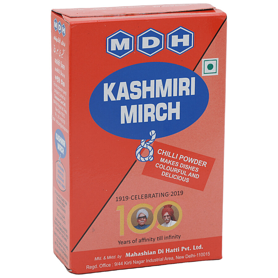 Front view of MDH Kashmiri Mirch powder 100 g pack