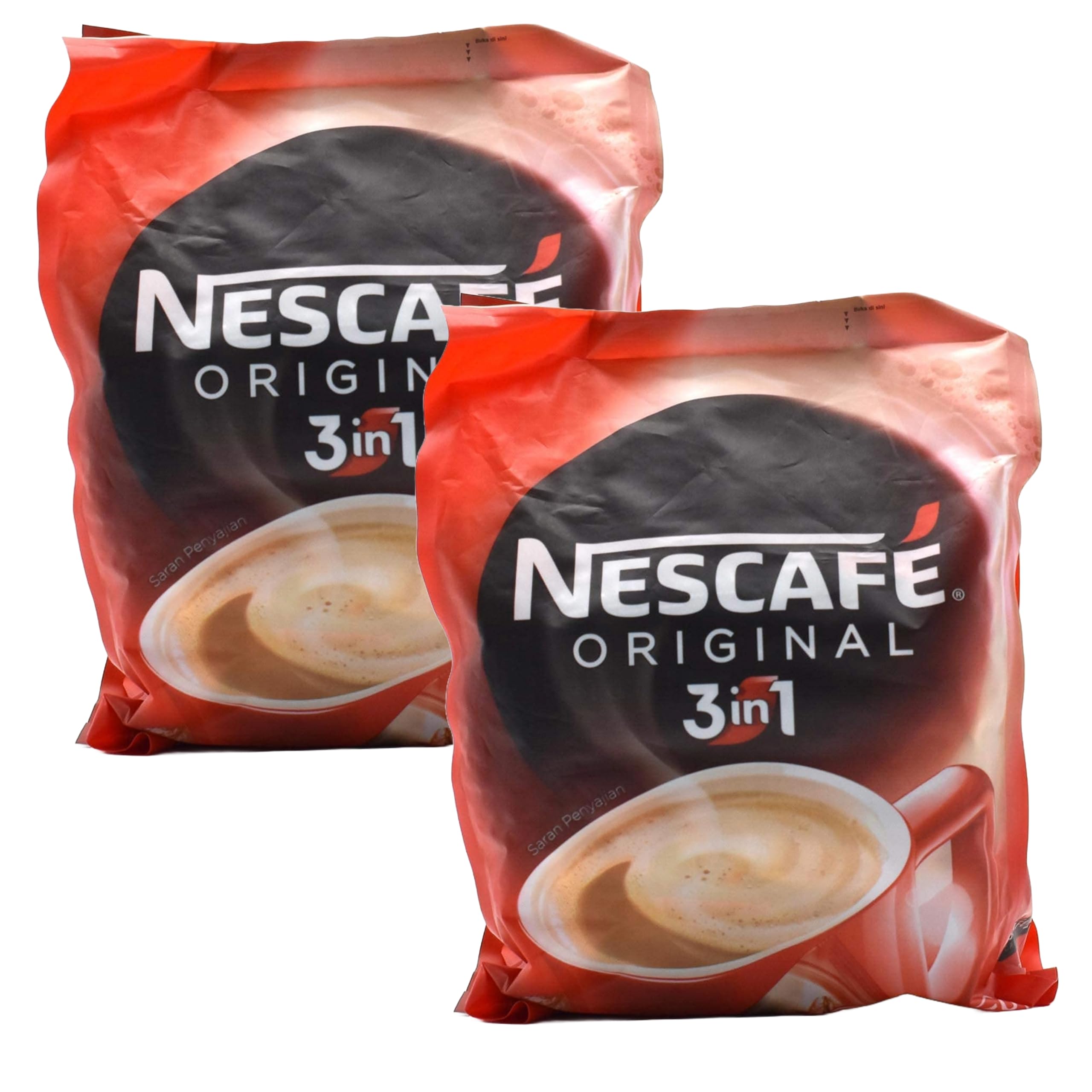 Pack of two Nescafe 3 in 1 Original coffee sachet bags
