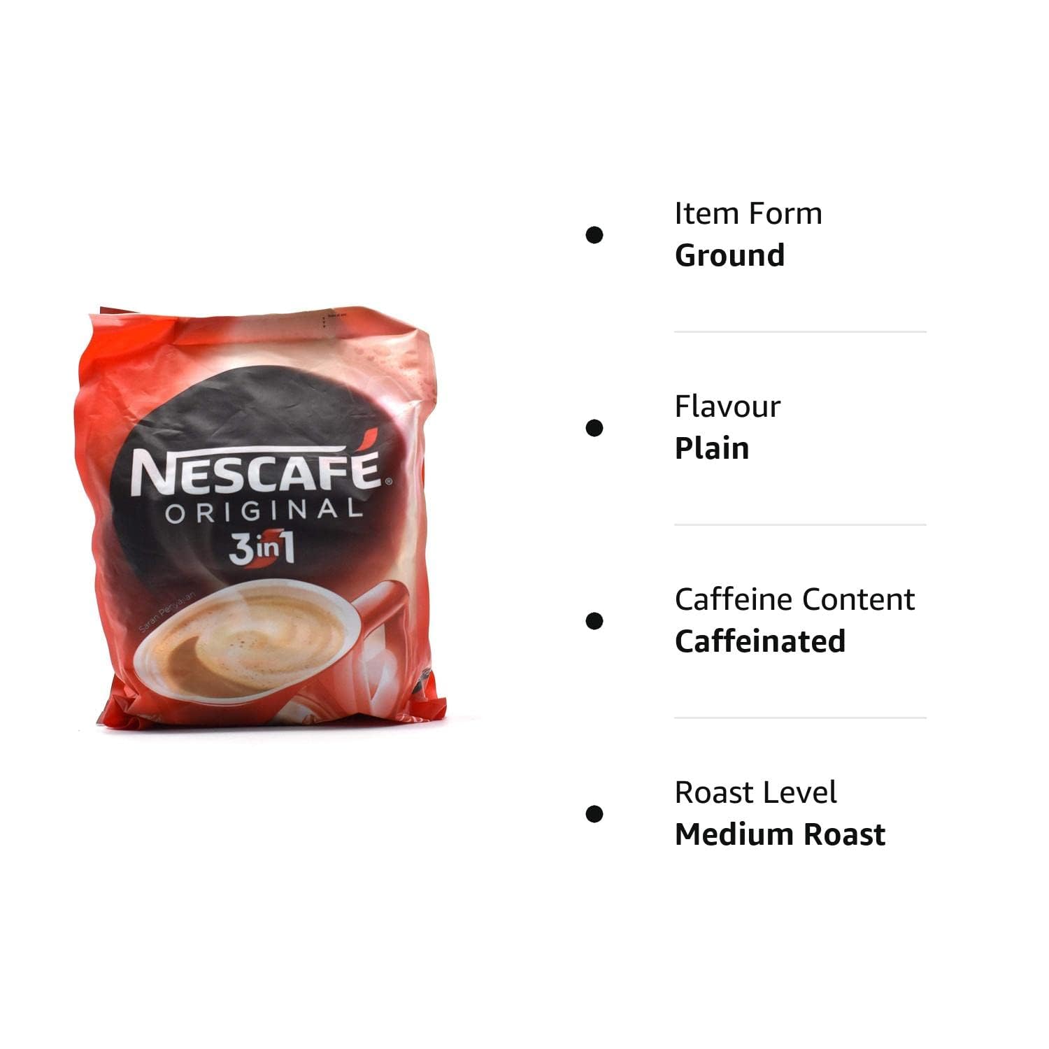 Nescafe 3 in 1 Original Soluble Ground Coffee Beverage, 30 Sachets Bag - Pack of 2 (Imported) – view 6