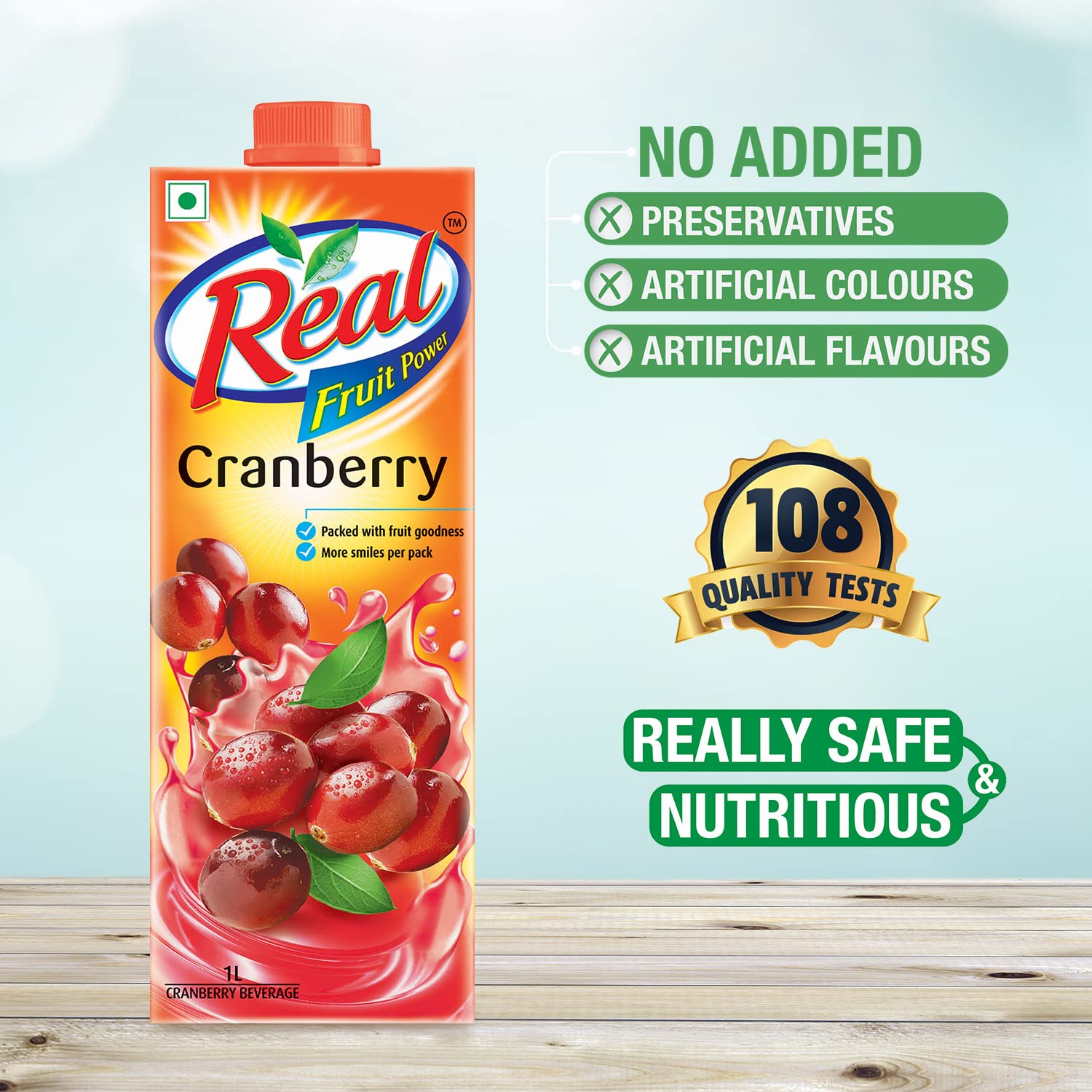 DABUR Real Fruit Power Cranberry, 1L – view 3