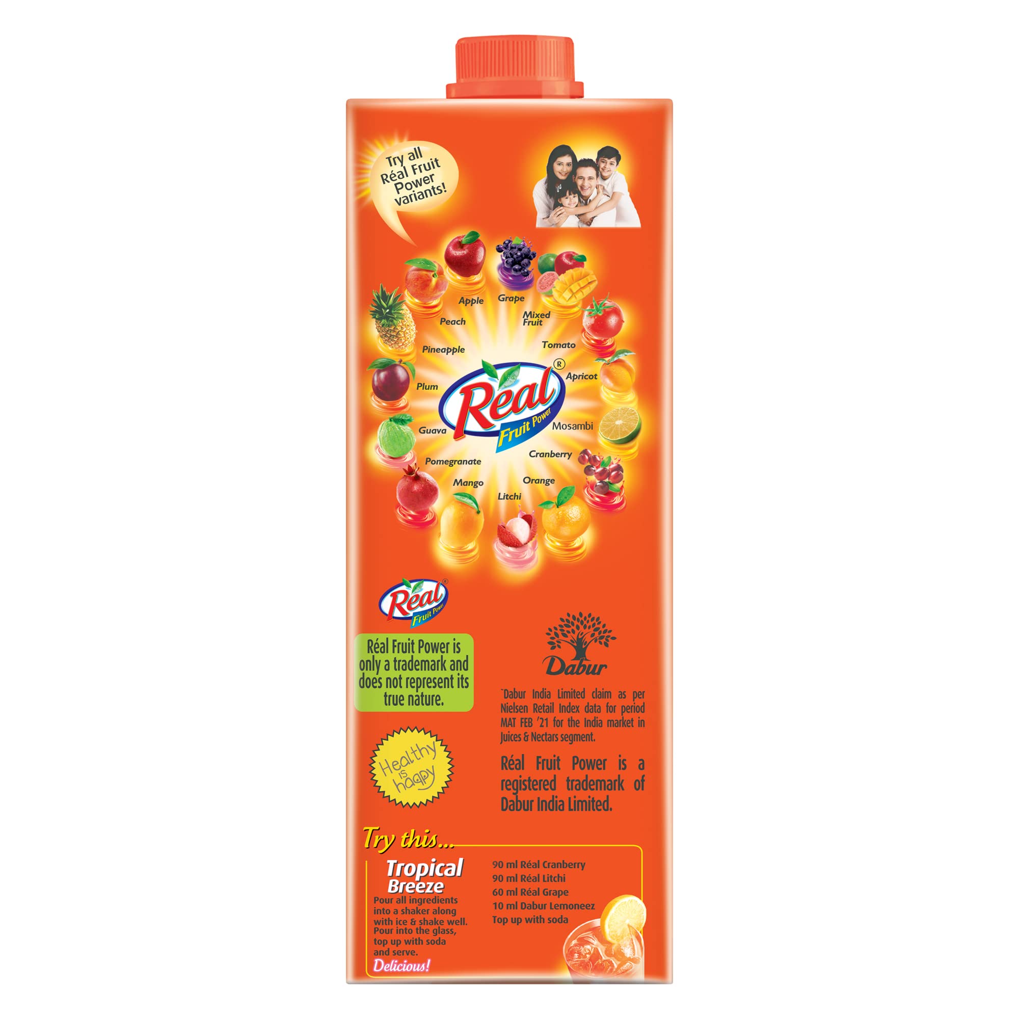 DABUR Real Fruit Power Cranberry, 1L – view 5