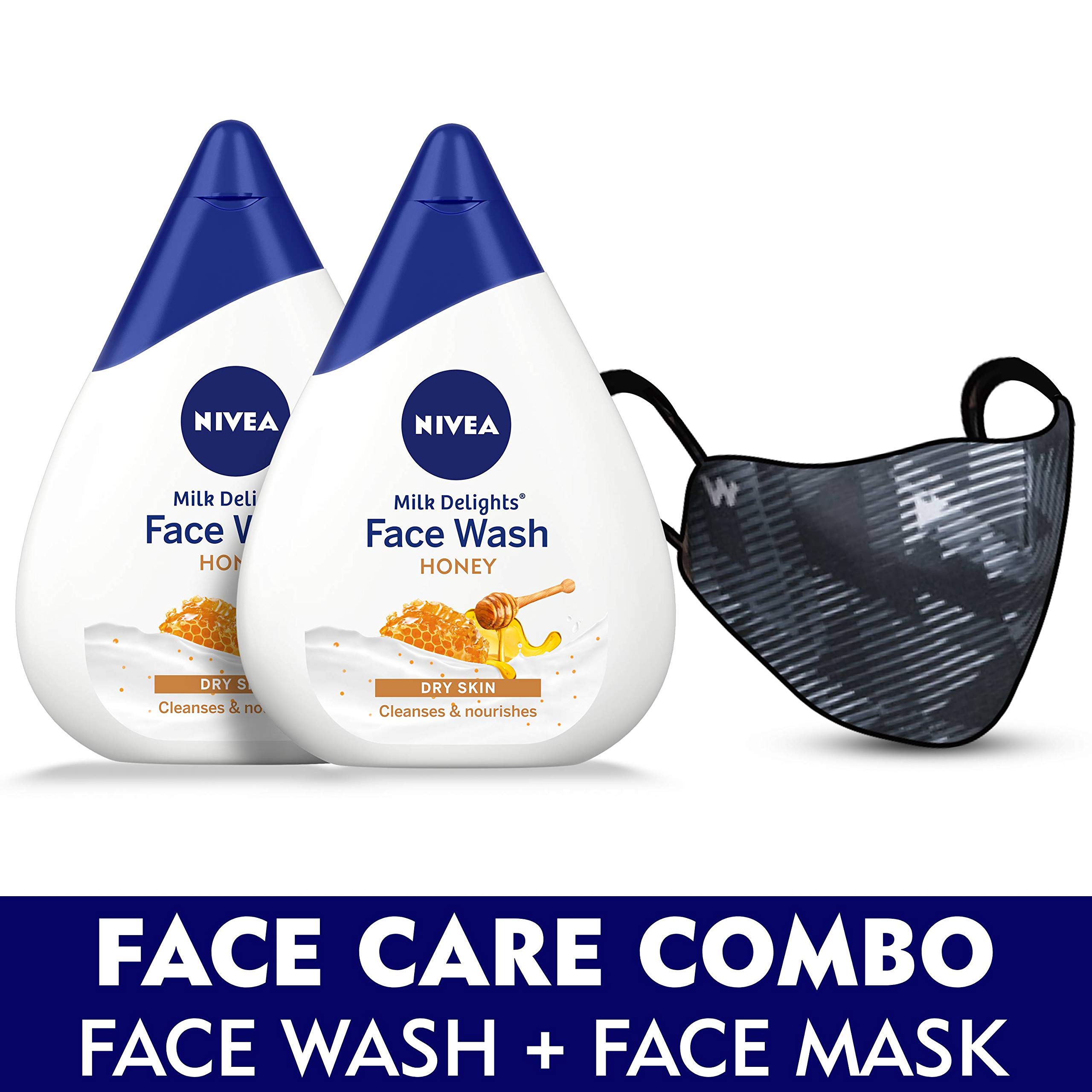 NIVEA Women Face Care Combo, Milk Delights Honey Face Wash 100 Ml (Pack Of 2) With Wildcraft Face Mask, 3 Pieces – view 1