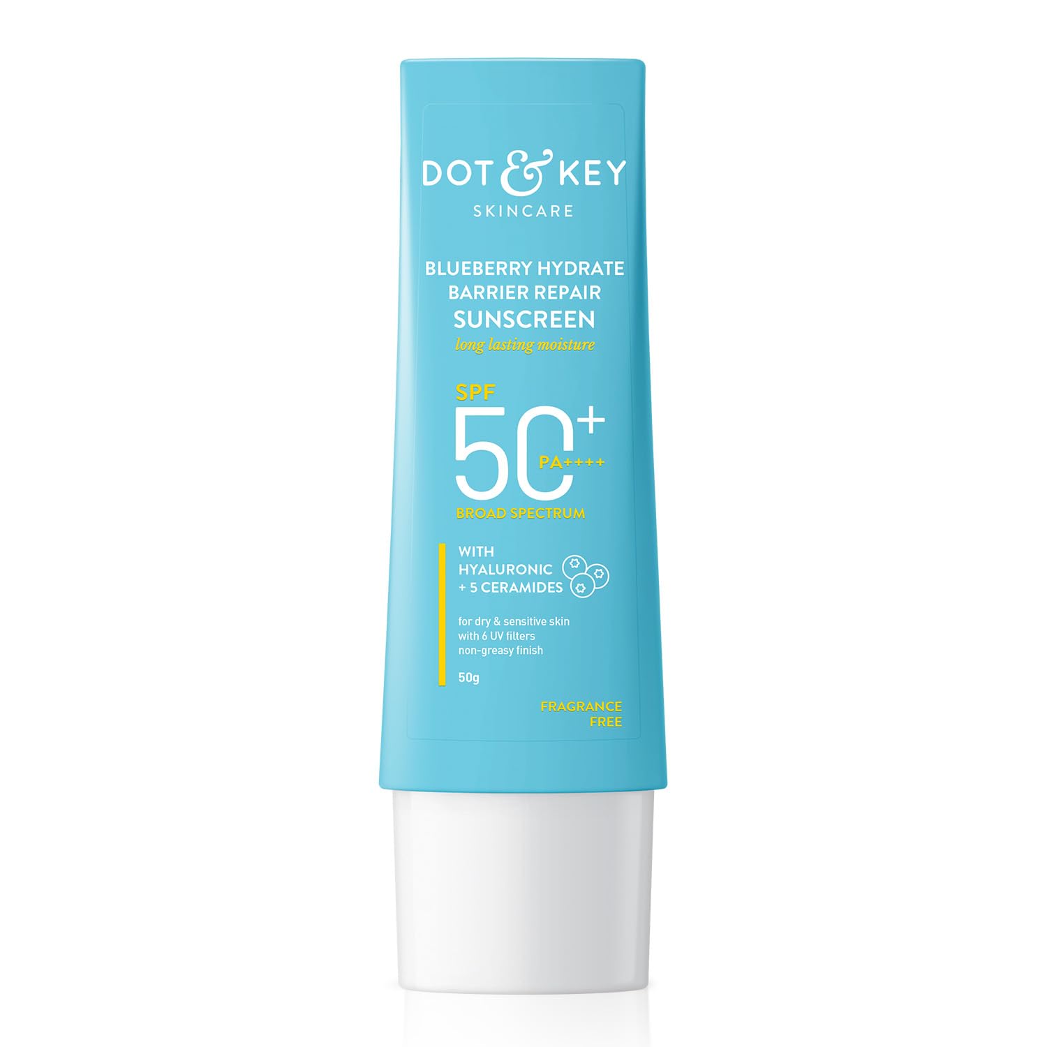 Lightweight DOT & KEY face sunscreen for dry sensitive skin