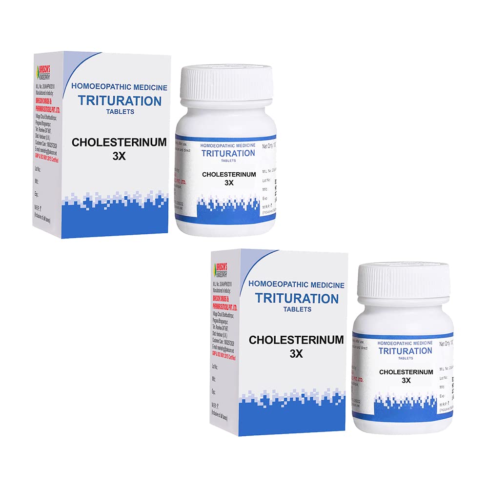 Bakson Cholesterinum 3X tablet bottles in pack of 2