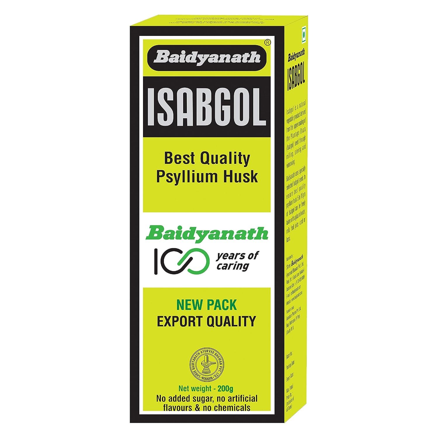 Baidyanath Asli Ayurved Isabgol - Psyllium Husk Powder - 200 Gms | Effectively Relieves Constipation | Rich Source Of Dietary Fiber Supplement For Digestion