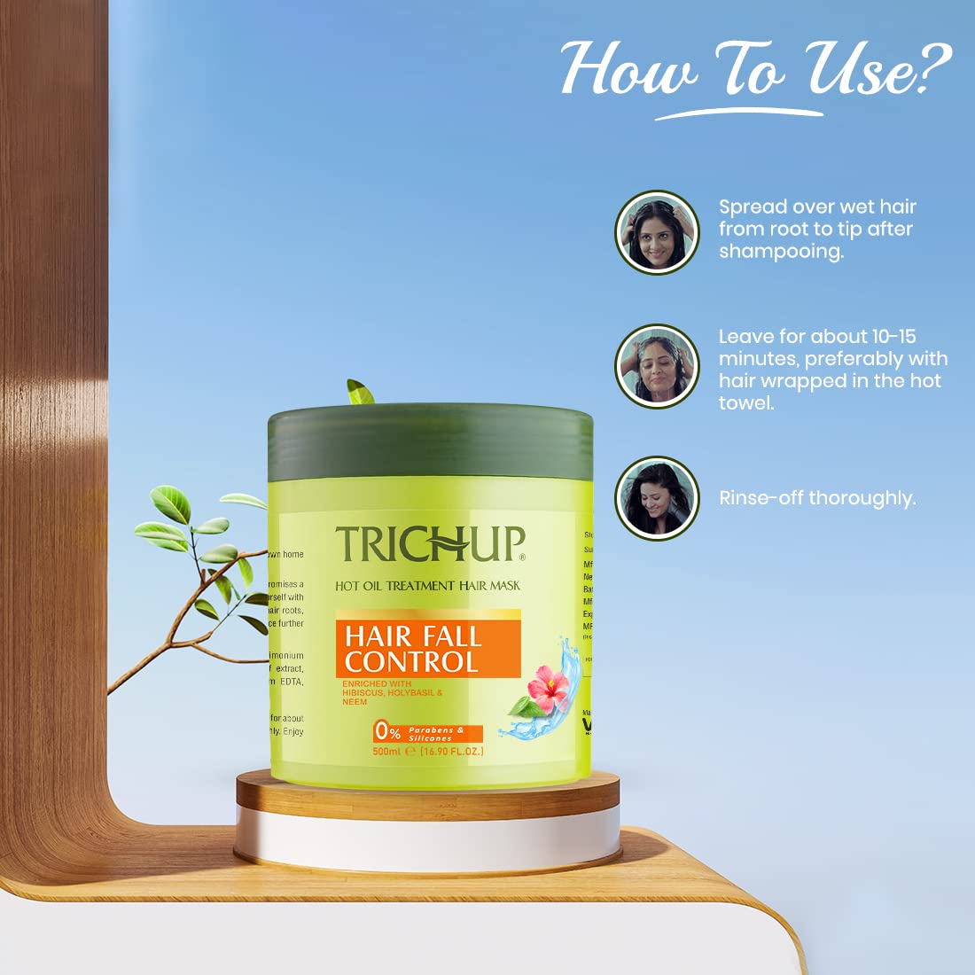 Trichup Hair Fall Control Hot Oil Treatment Hibiscus Hair Mask 500 Ml, 1 Count – view 4