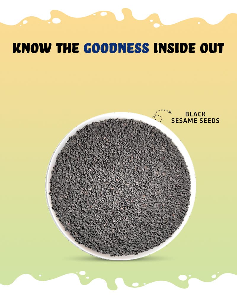 True Elements Raw Black Sesame Seeds 400gm - Black Til Seeds for Eating – view 3