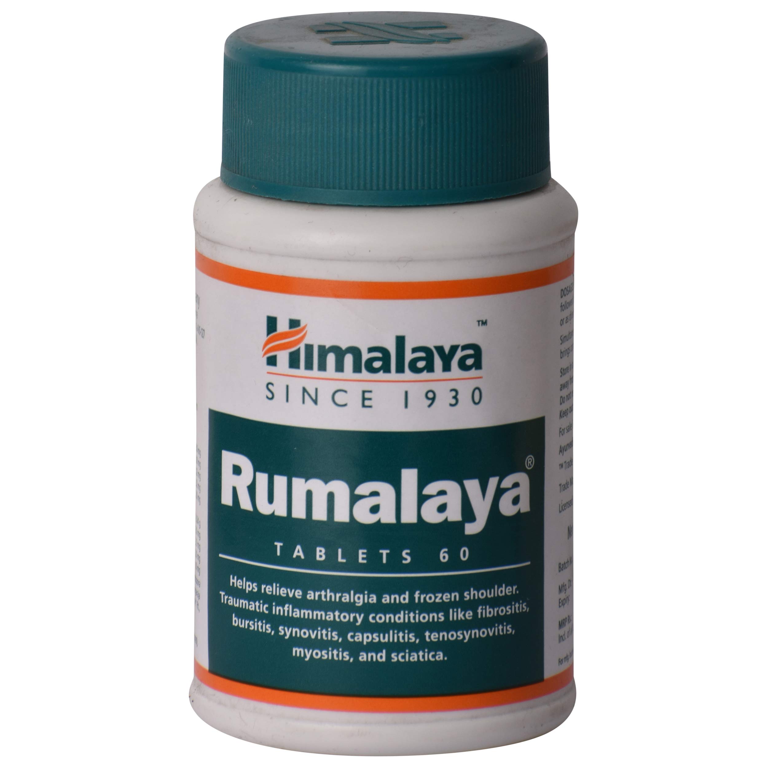 Bottle of Rumalaya tablets with 60 count pack