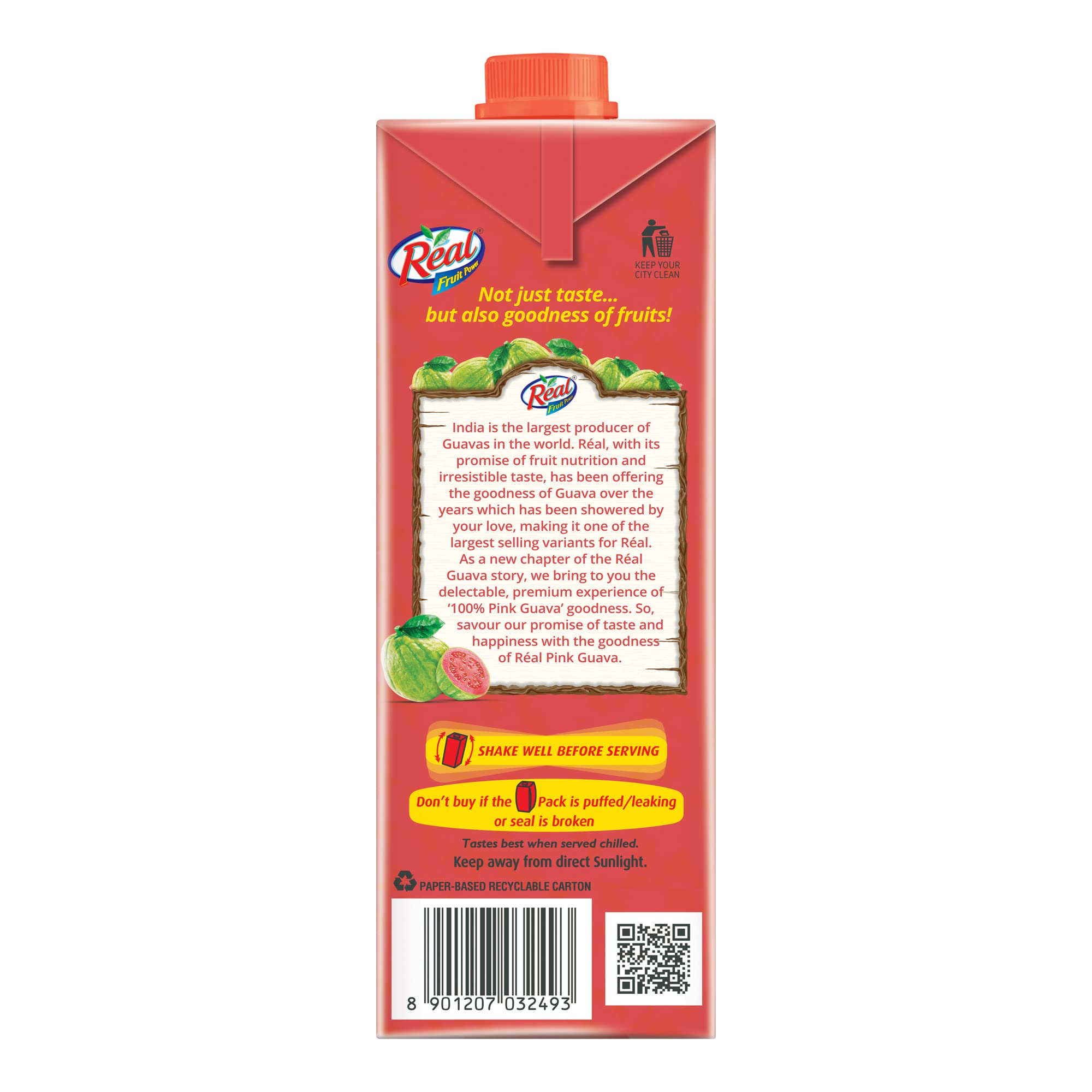 DABUR Real Pink Guava Fruit Juice 1L Rich In Vitamin C No Added Preservatives, No Artificial Colors & Flavours Goodness Of Best Fruits Tasty, Refreshing & Energising Drink – view 6
