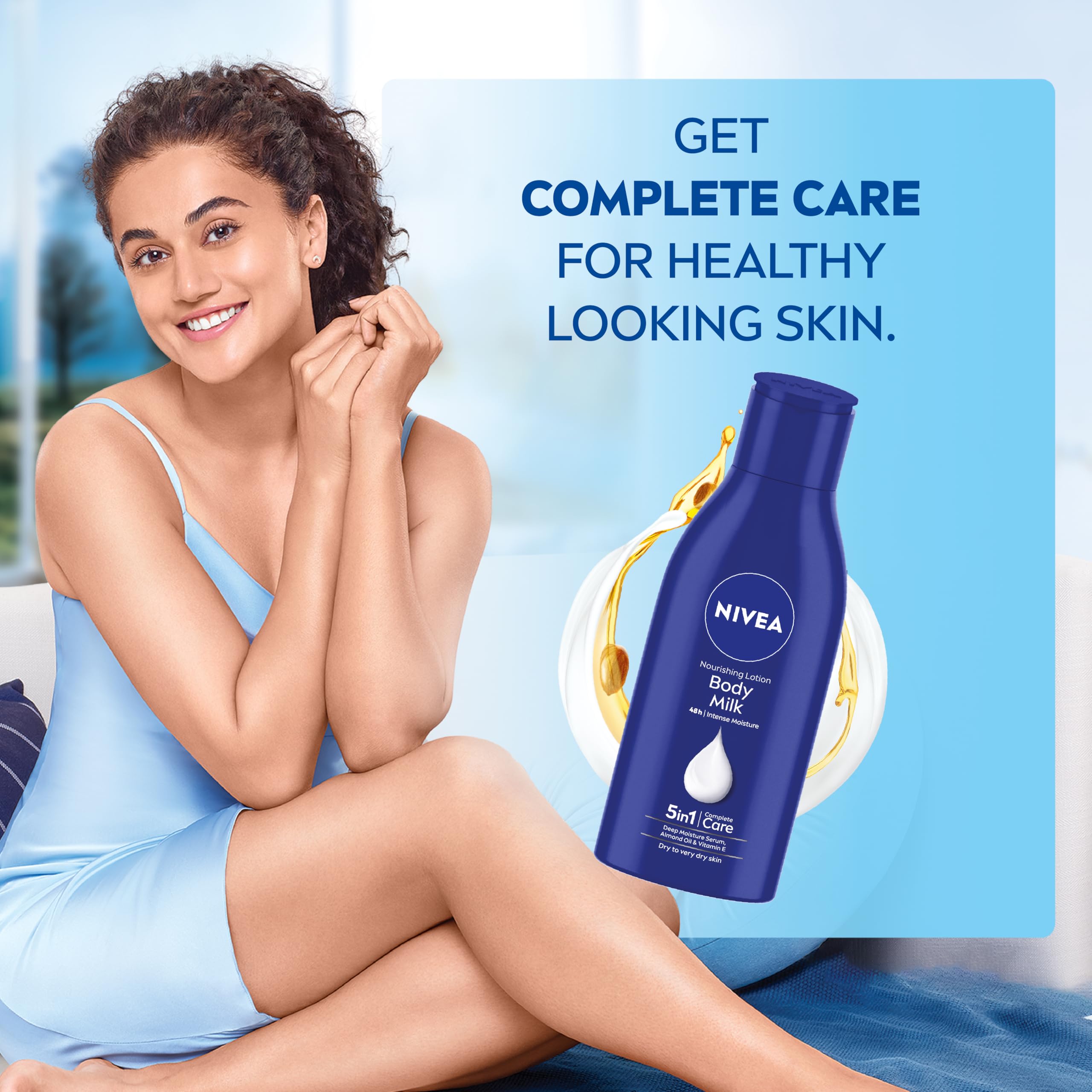 NIVEA Nourishing Body Milk 120ml Body Lotion with Deep Moisture Serum – view 2