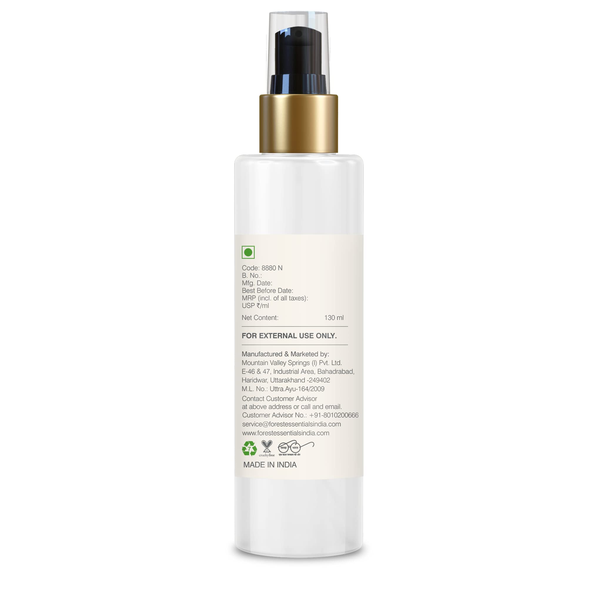 Forest Essentials Delicate Facial Cleanser Mashobra Honey, Lemon & Rose Water 130 Ml (Face Wash) – view 6