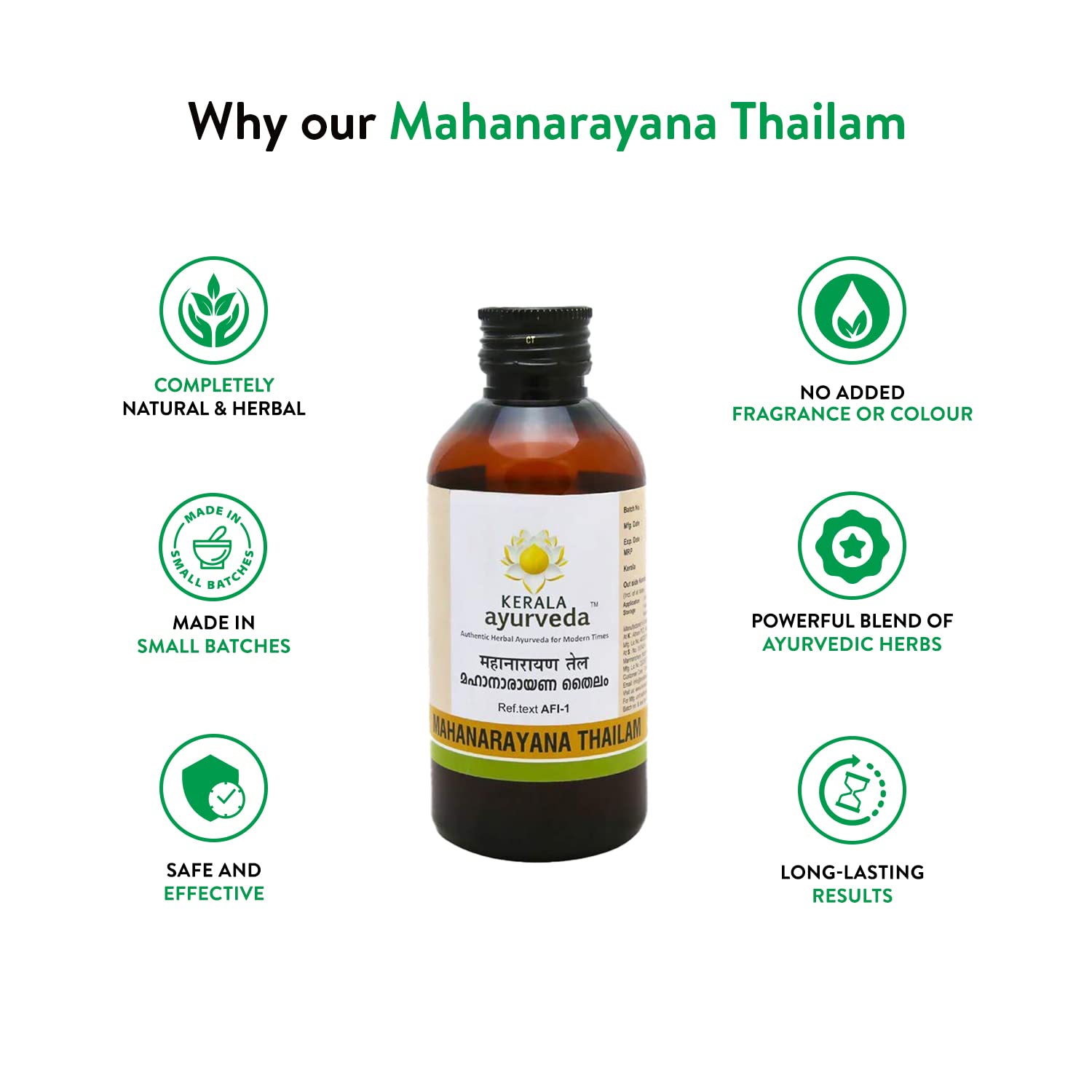 Kerala Ayurveda Mahanarayana Thailam - 200 ml (Pack of 3) – view 4