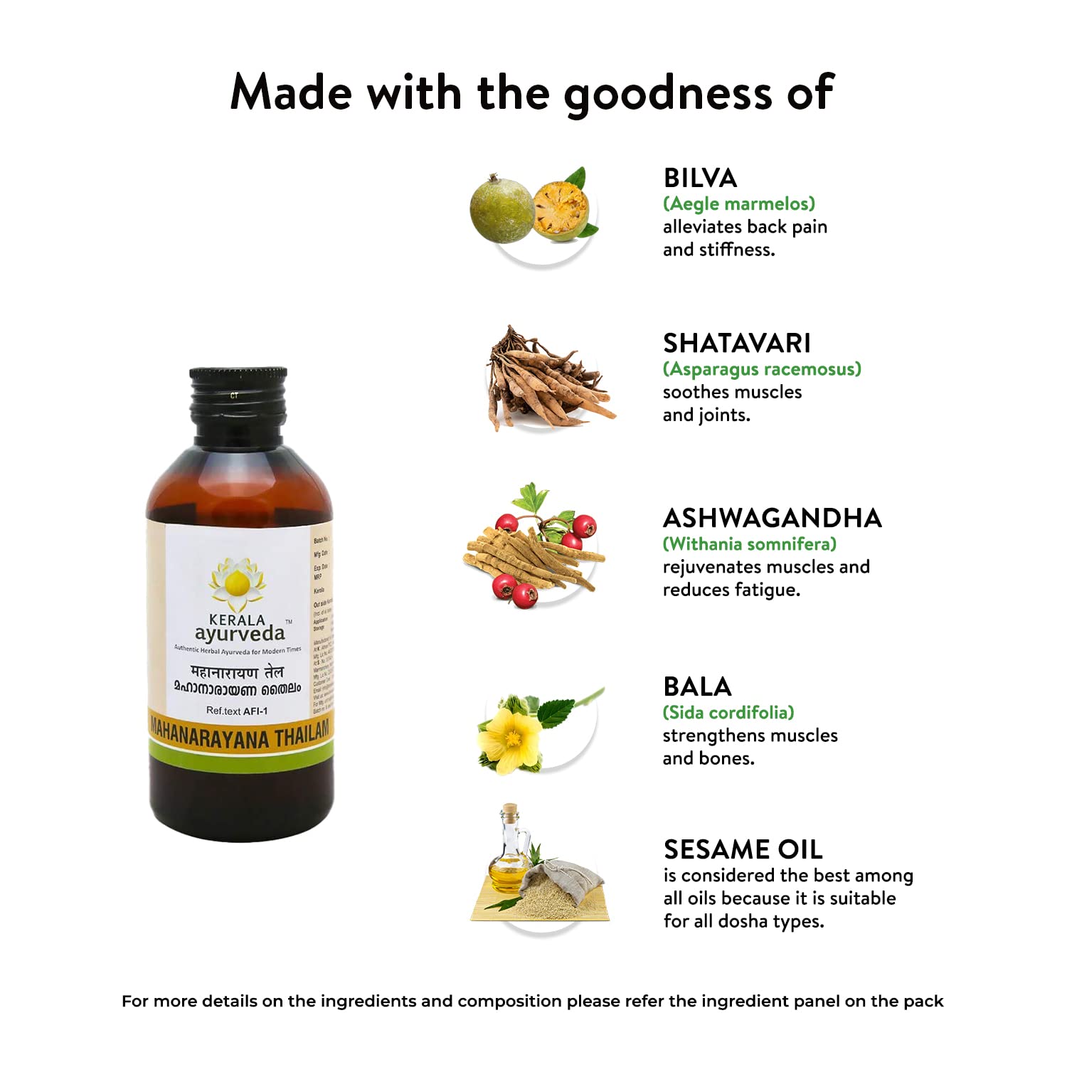 Kerala Ayurveda Mahanarayana Thailam - 200 ml (Pack of 3) – view 6