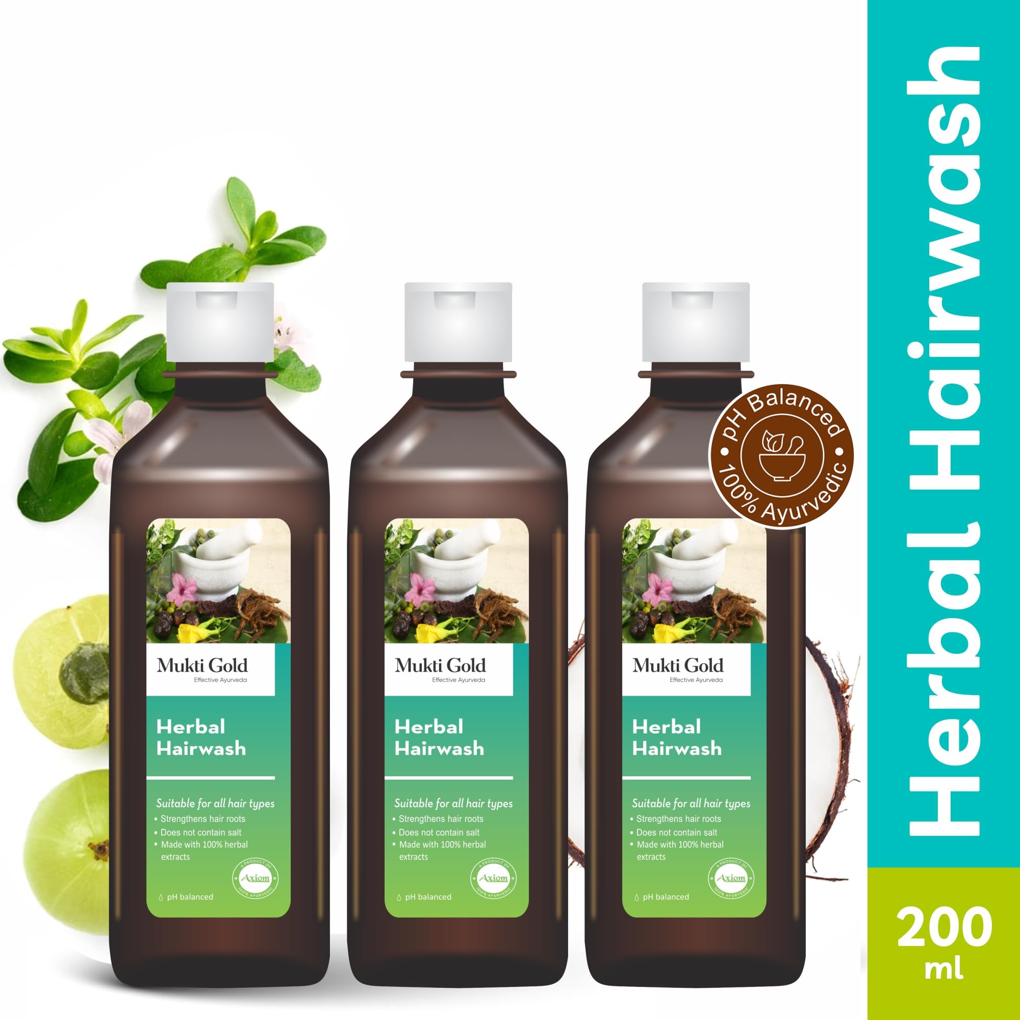 Mukti Gold Herbal Hairwash – view 2