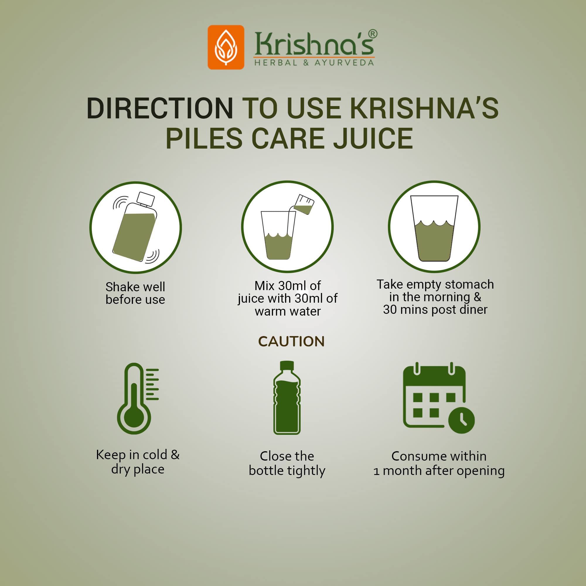 KRISHNA'S HERBAL & AYURVEDA Piles Care Juice - 1000 Ml, Ayurvedic Piles Care Expert, Goodness Of Chitrak Mool, Bachh, Kutaj, Bilav & 6 Other Herbs – view 6