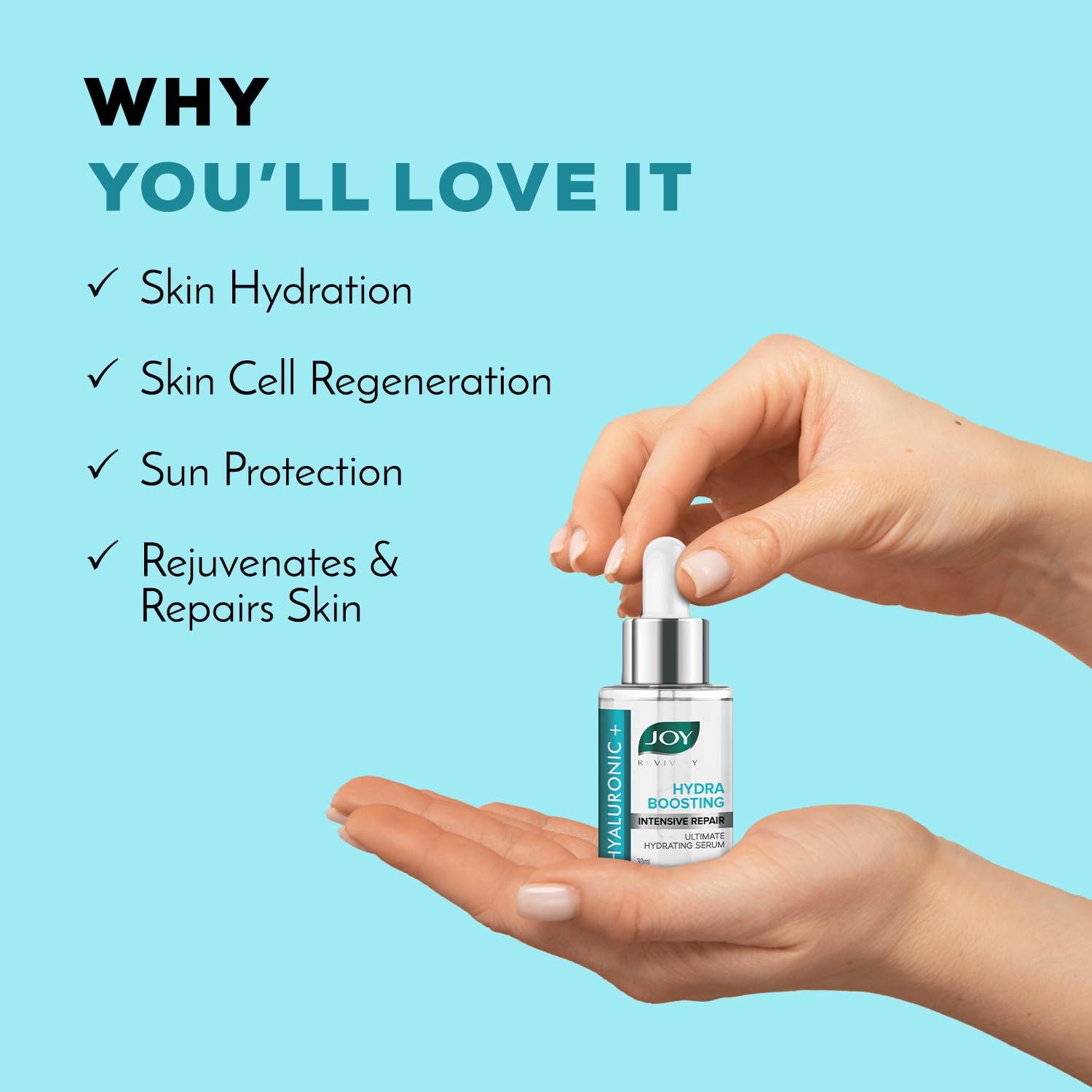 Joy Hydra Boosting Hyaluronic Acid Face Serum for Intensive Repair – view 4