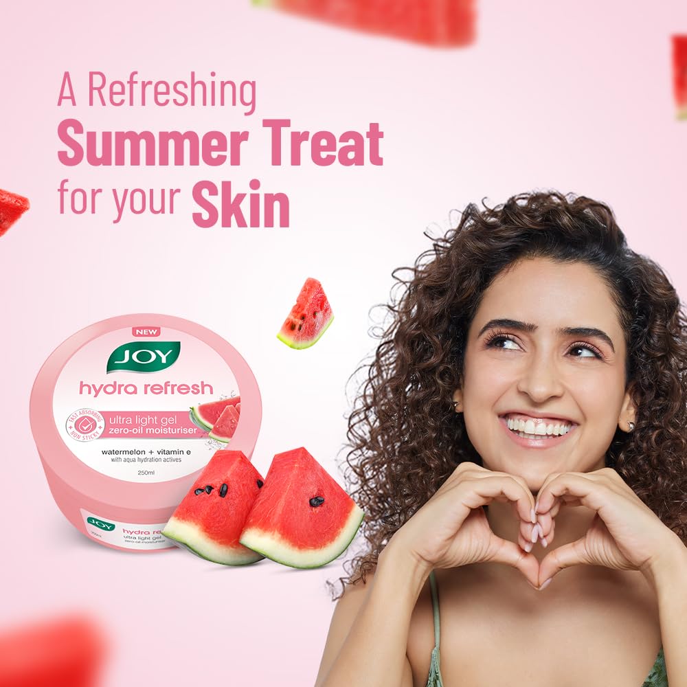 Joy Hydra Refresh Ultra-Light Oil-Free Gel Moisturizer with Watermelon & Vitamin E for Face & Body (250ml) – view 4