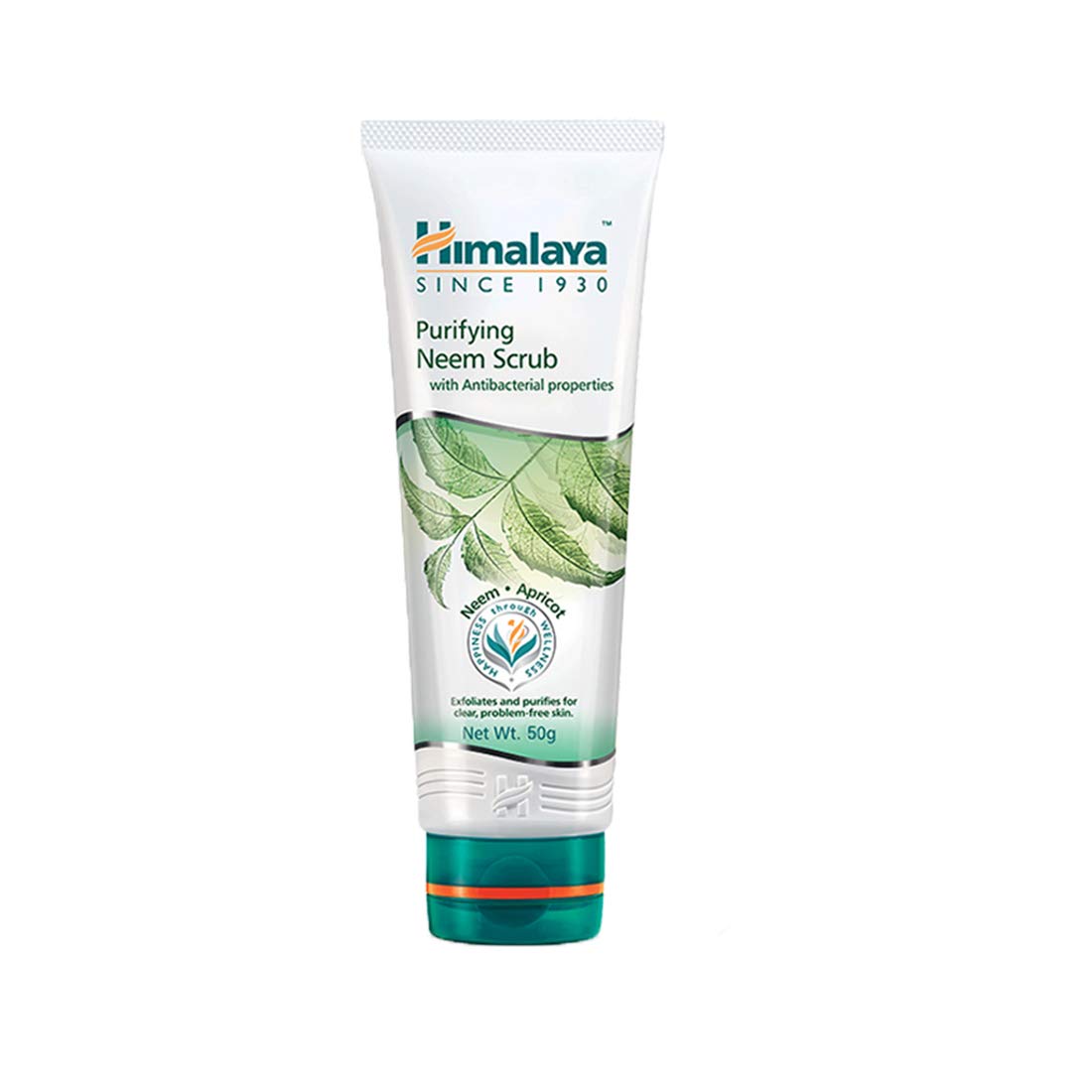 Front view of Himalaya Purifying Neem Scrub 50g tube