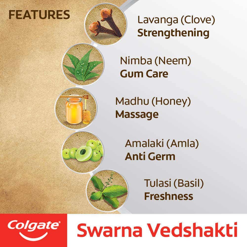Colgate Swarna Vedshakti Toothpaste - 300gm – view 4