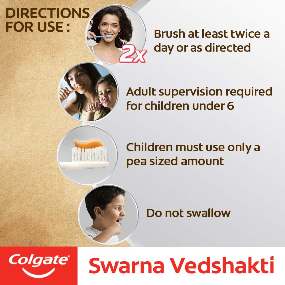 Colgate Swarna Vedshakti Toothpaste - 300gm – view 5
