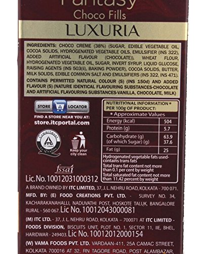 Sunfeast Dark Fantasy Biscuits - Choco Fills Luxuria, 150g Carton – view 3