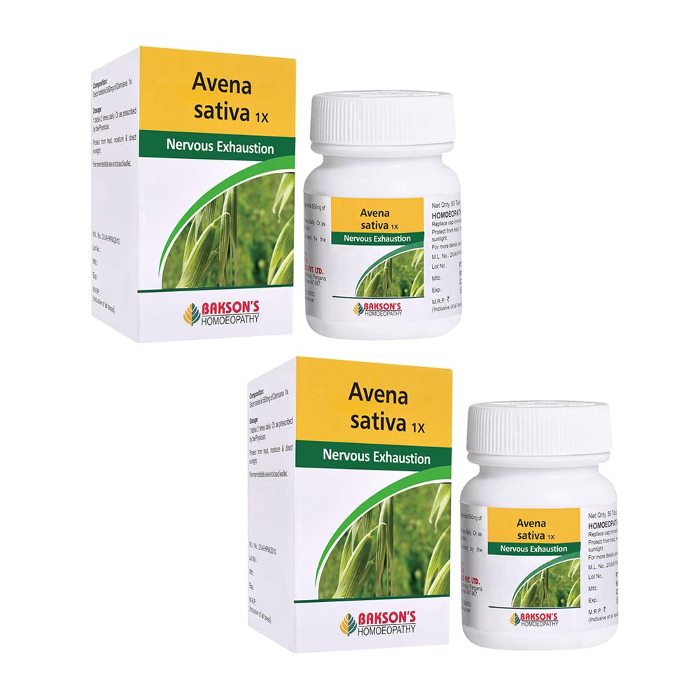 Dr. Bakshi's Avena Sativa 1X tablet bottles, pack of 2