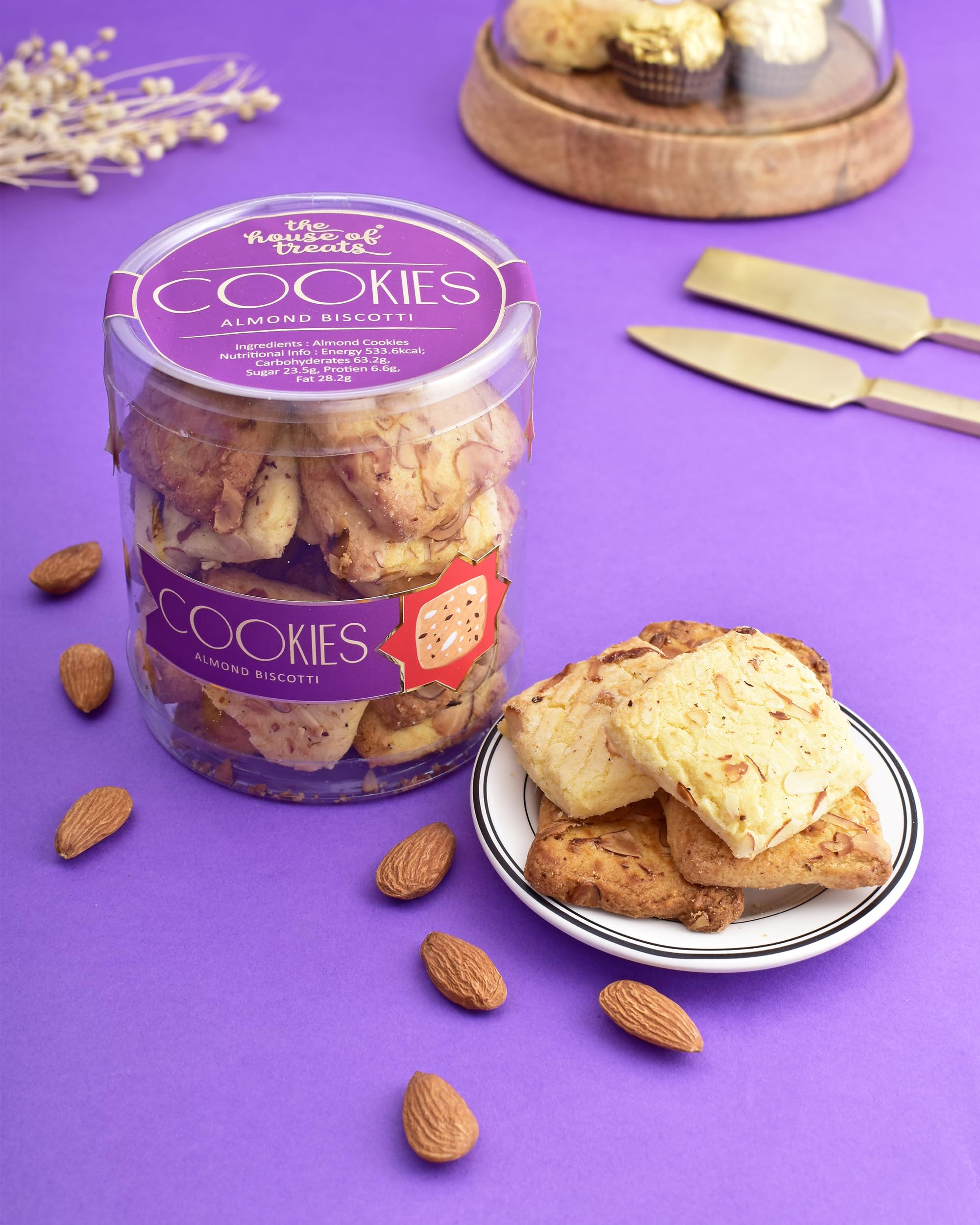 Bhaiya Bhabhi Rakhi Set Rakhi Gift Hamper For Brother Rakhi For Bhabhi Cookies Gift Pack Dry Fruits Combo Pack Cashew Almond Cashew Cookie Almond Biscuit Couture Bhaiya Bhabhi Rakhi Set – view 6