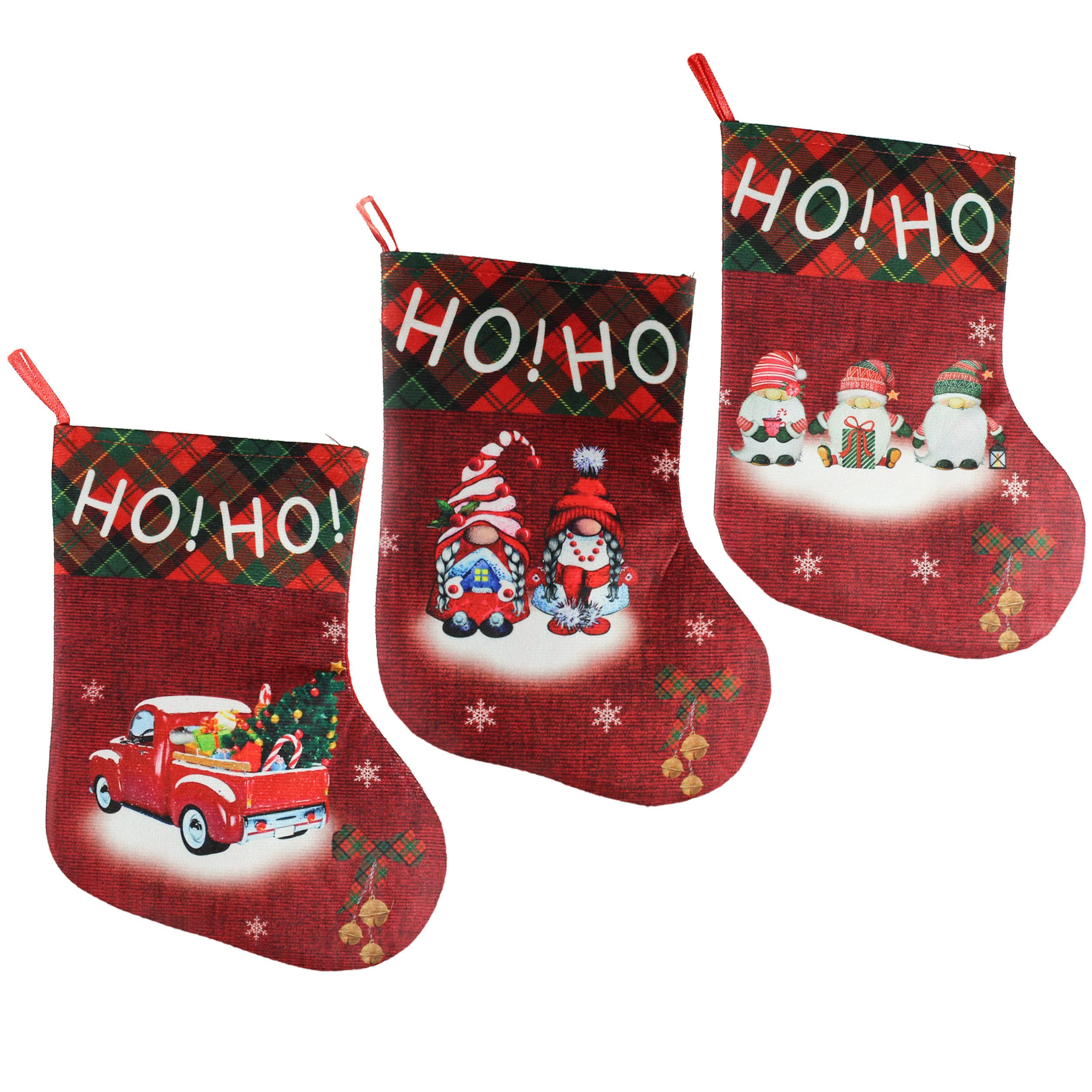 TIED RIBBONS Christmas Decorations Items for Home - Big Size Christmas Stockings Pack of 3 Large Wall Door Living Room Xmas Tree Hanging Socks Ornament Props Gifts – view 4