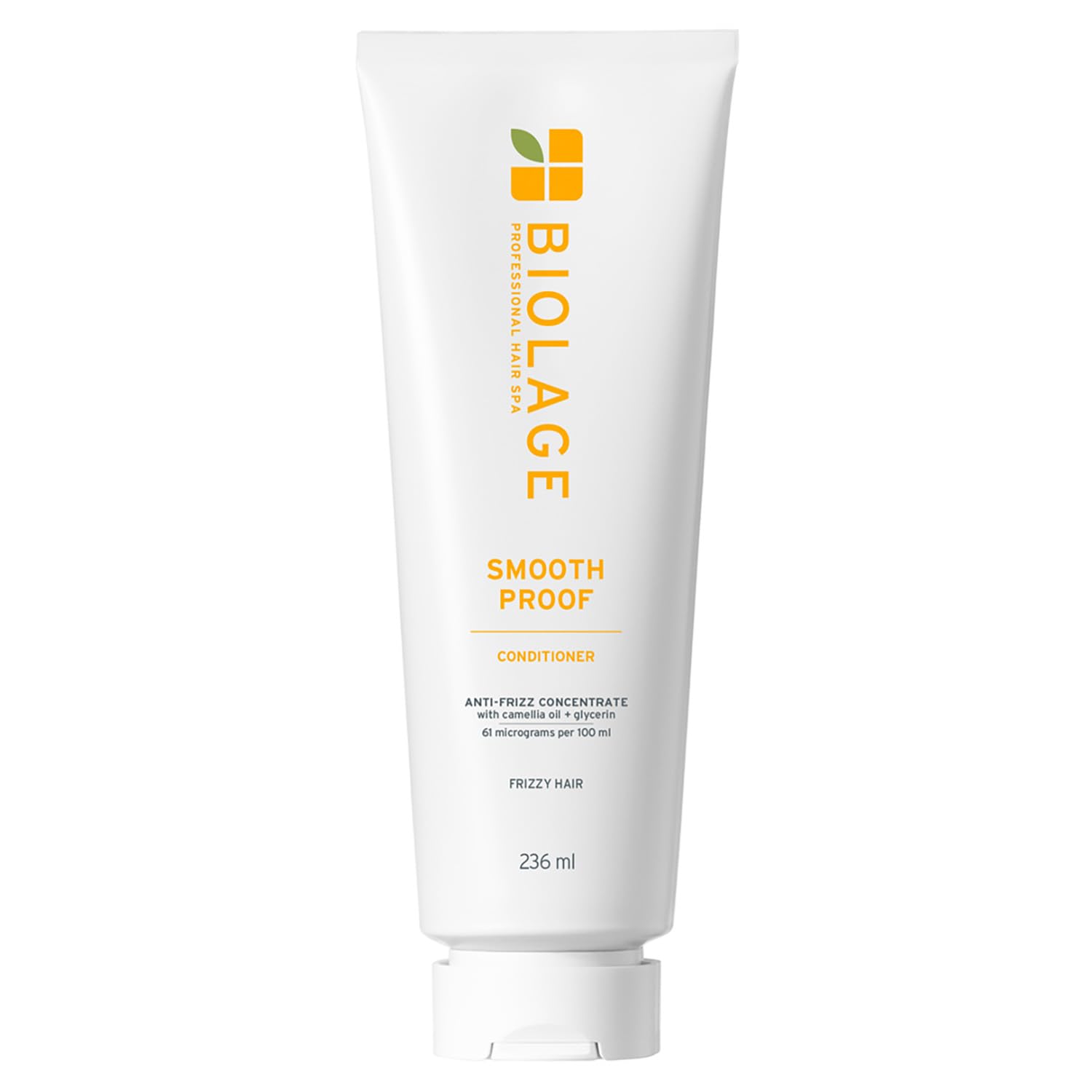 Biolage conditioner tube with camellia oil and glycerin for smooth hair