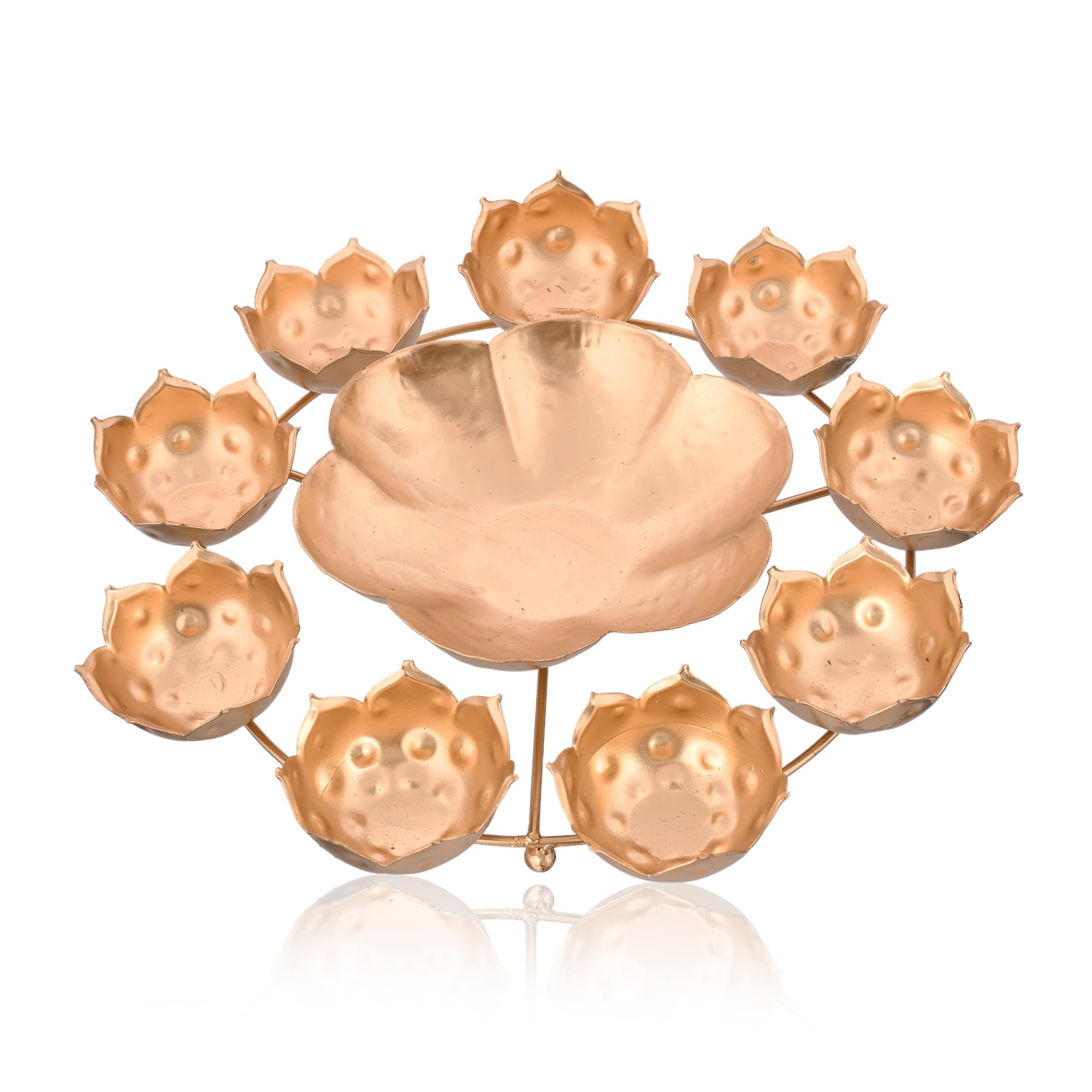 Urli Bowl Diya Shape Flower Decorative Tealight for Home Diwali Handcrafted Bowl for Floating Flowers and Tea Light Candles Home – view 2