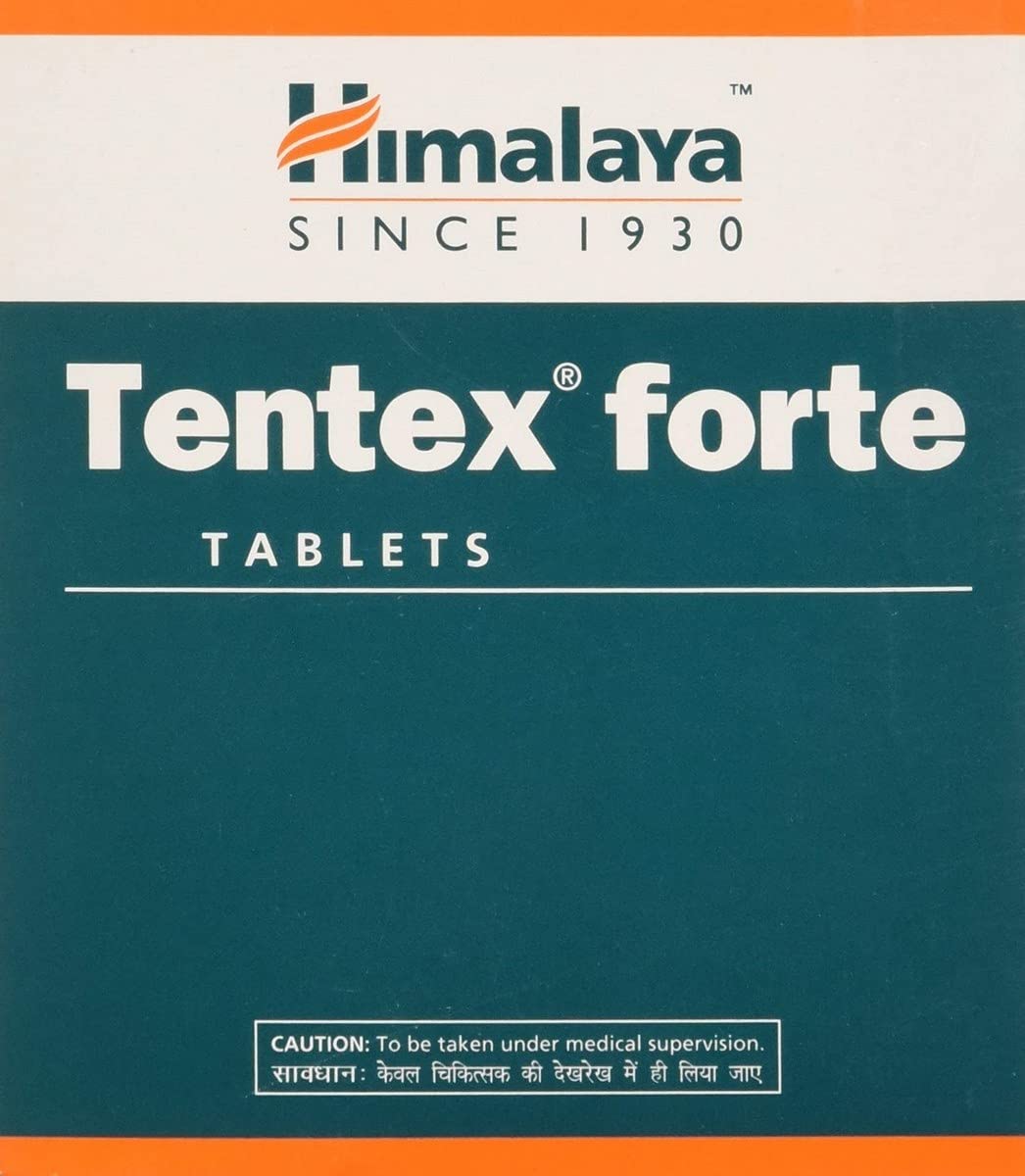 Front view of Tentex Forte 10-count tablet strip pack