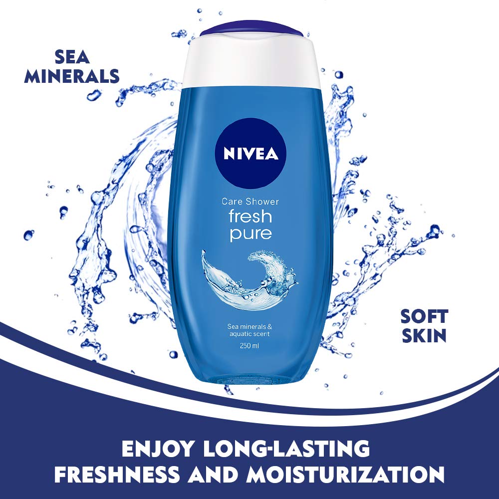 NIVEA Body Wash, Fresh Pure Shower Gel, Refreshing Aquatic Scent, 500 ml – view 3