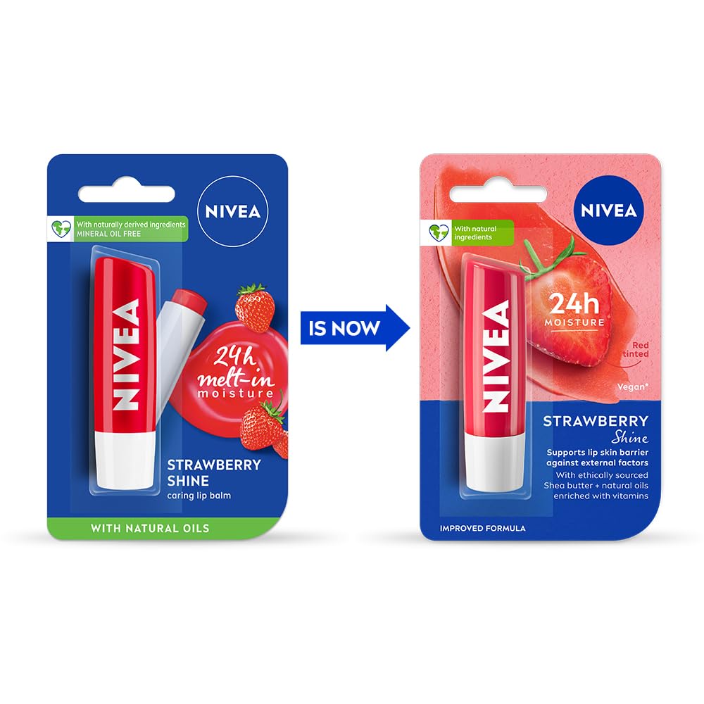 NIVEA Strawberry Shine 4.8g Lip Balm – view 2
