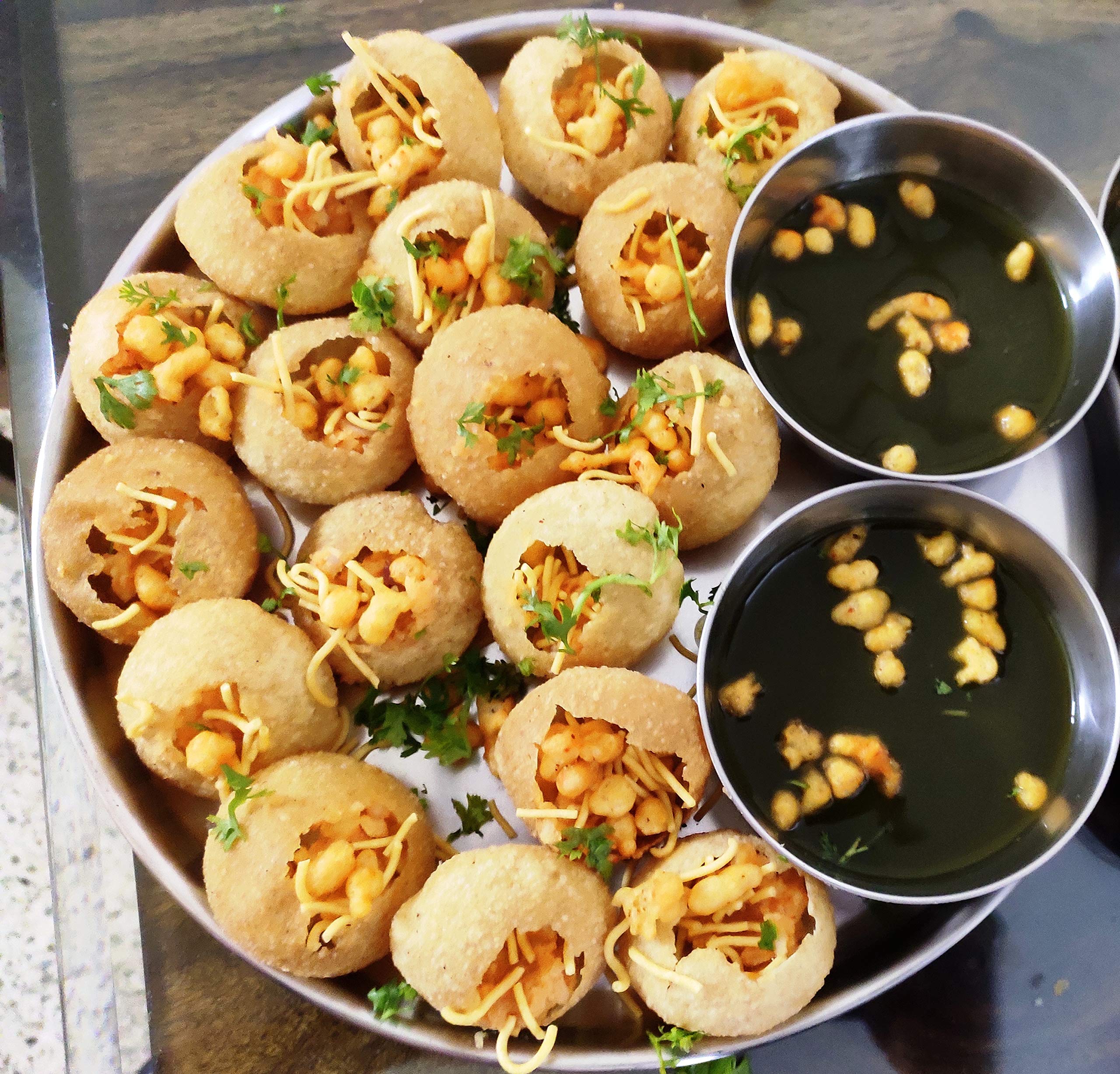Nature's Bridge Pani Puri - GOL Gappa - Ready-to-Fry Dry Pani Puri Papad with Masala - Puchka - Ready to Fry at Home Pack of 100 Pcs. Pani Puri Papad - (250 gm) – view 5